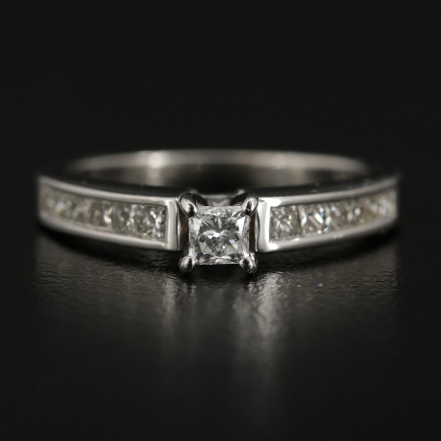 14K White Gold Diamond Ring