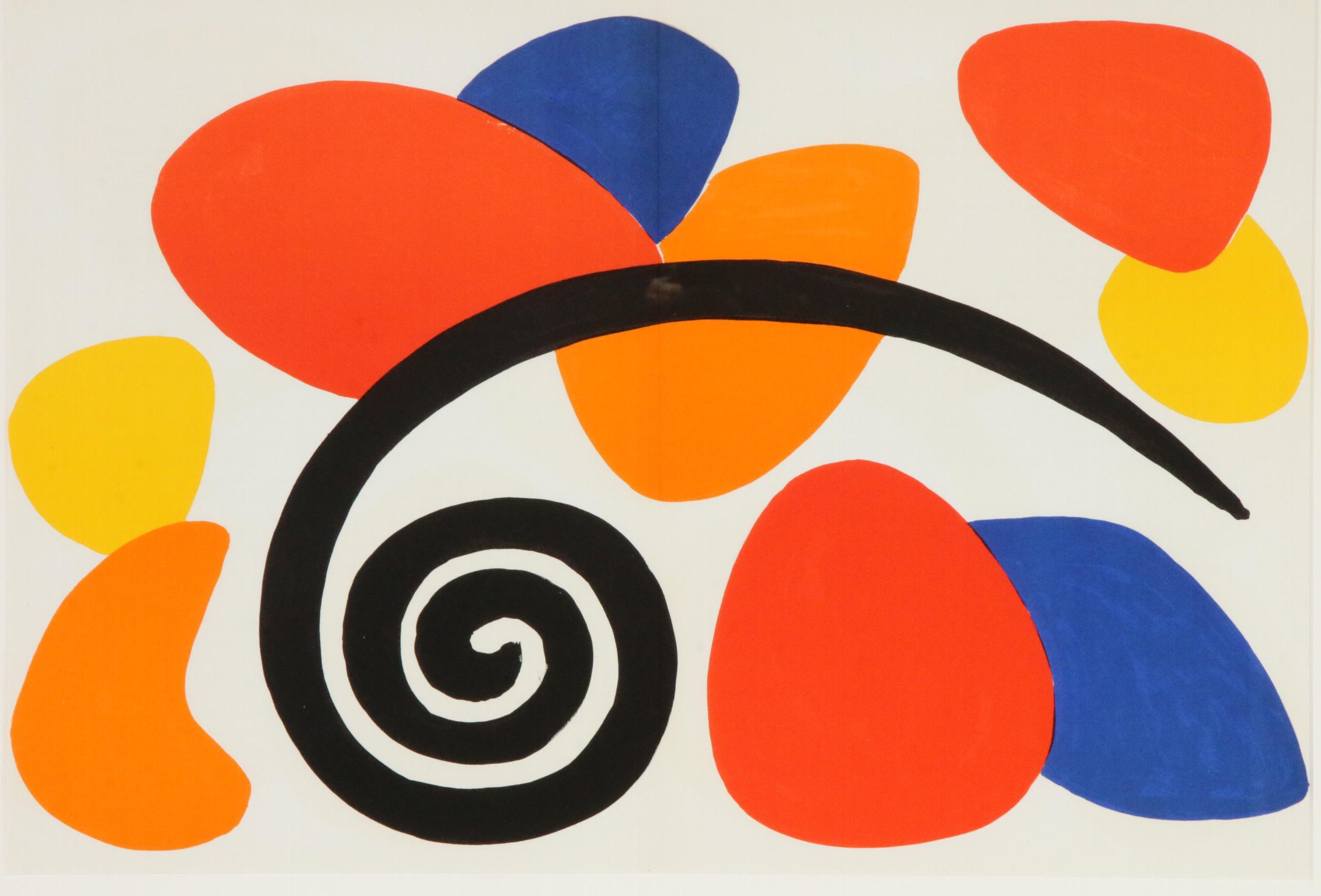 Alexander Calder Double-Page Color Lithograph for "Derrière le Miroir," 1968