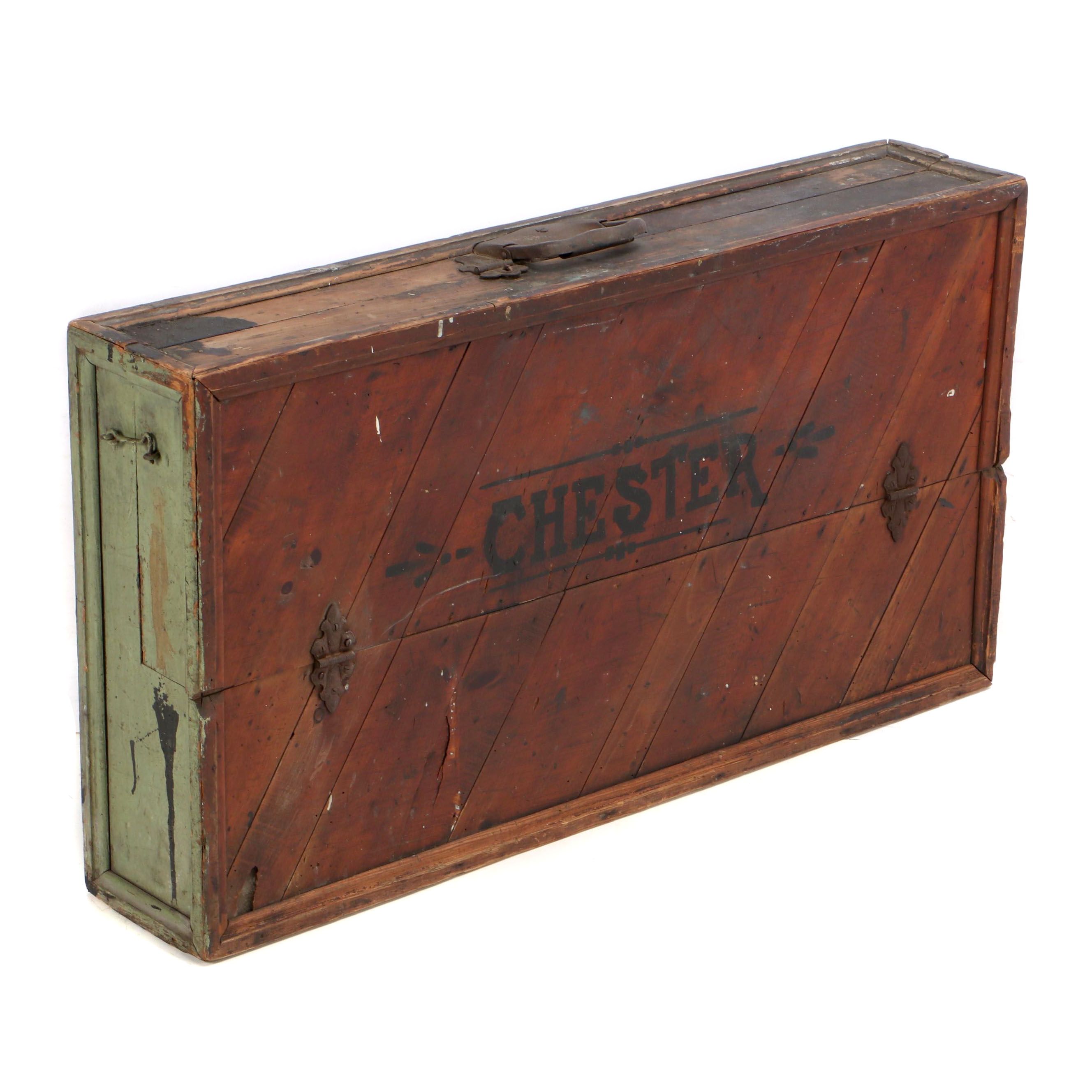 Handcrafted Wooden Carrying Case, Vintage