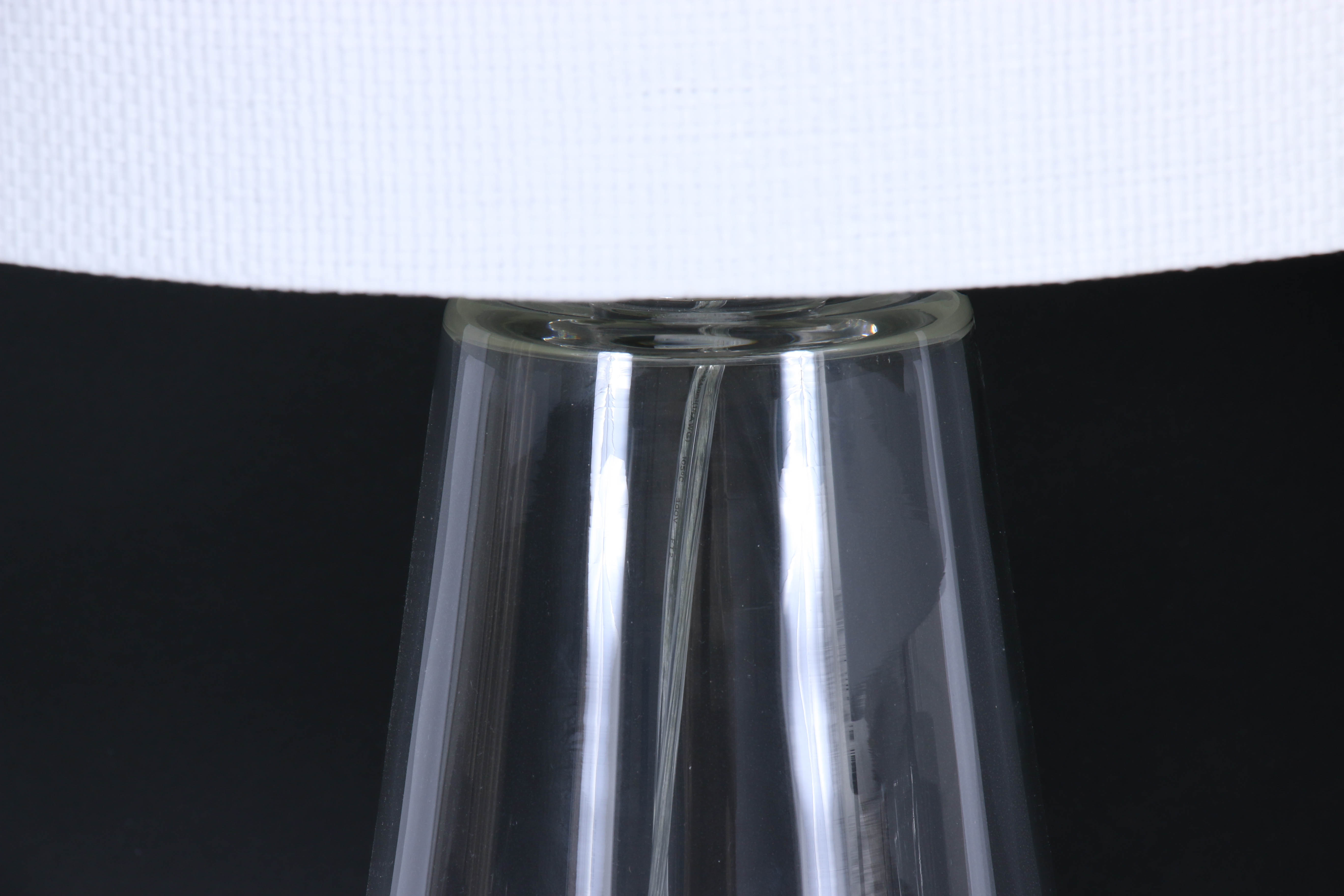 Modern Style Glass and Ceramic Table Lamps with Fabric Drum Shades