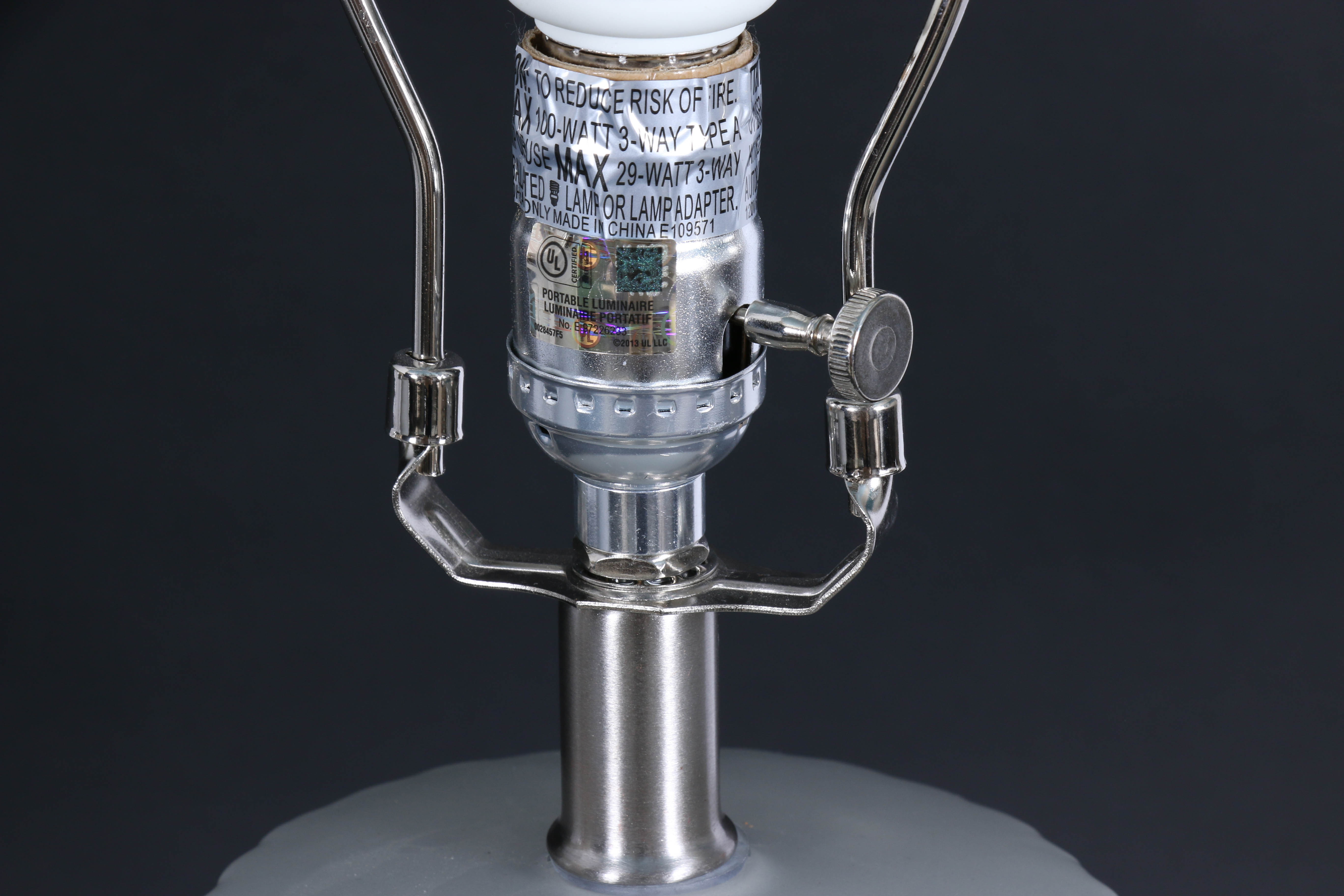 Modern Style Glass and Ceramic Table Lamps with Fabric Drum Shades