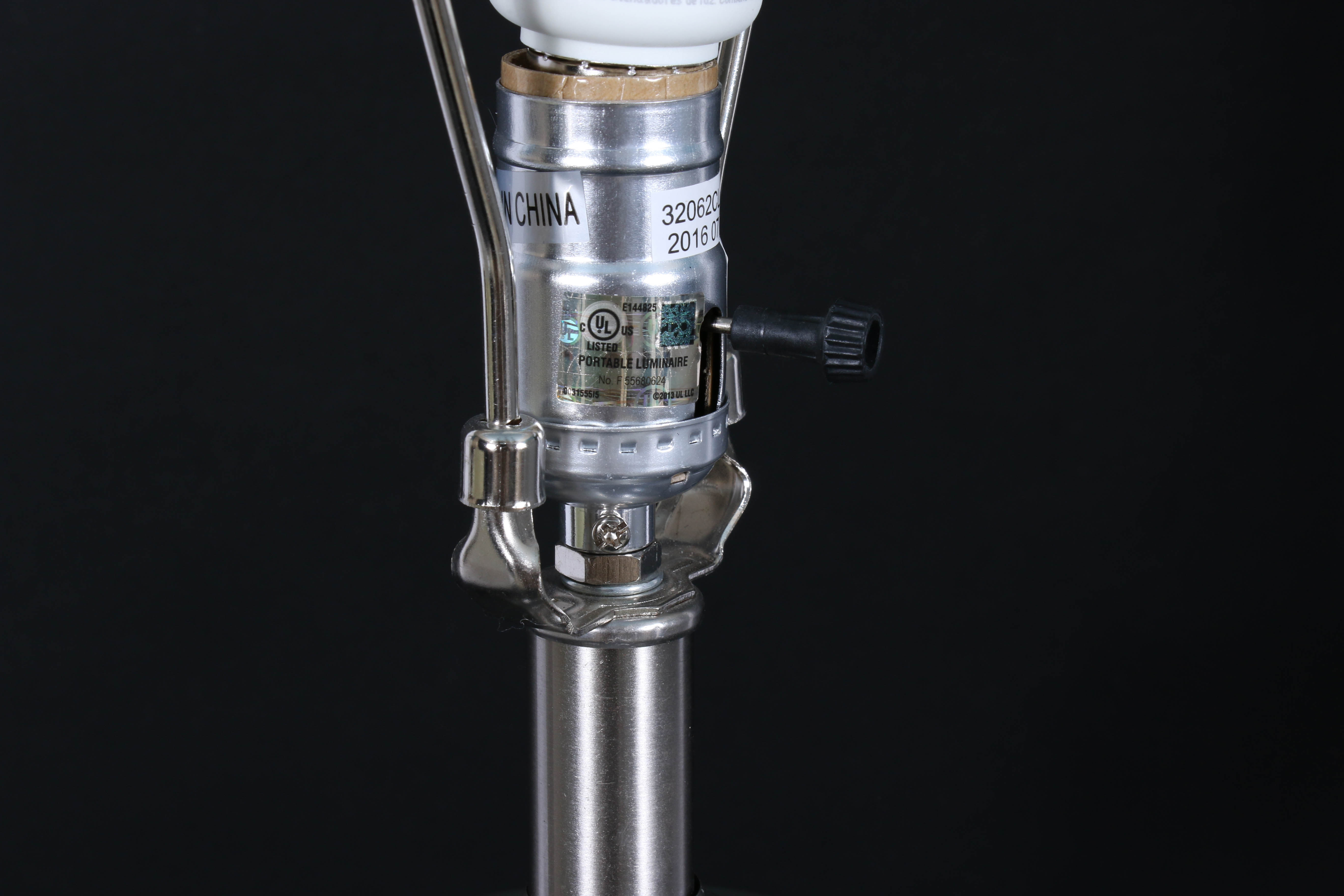 Modern Style Glass and Ceramic Table Lamps with Fabric Drum Shades