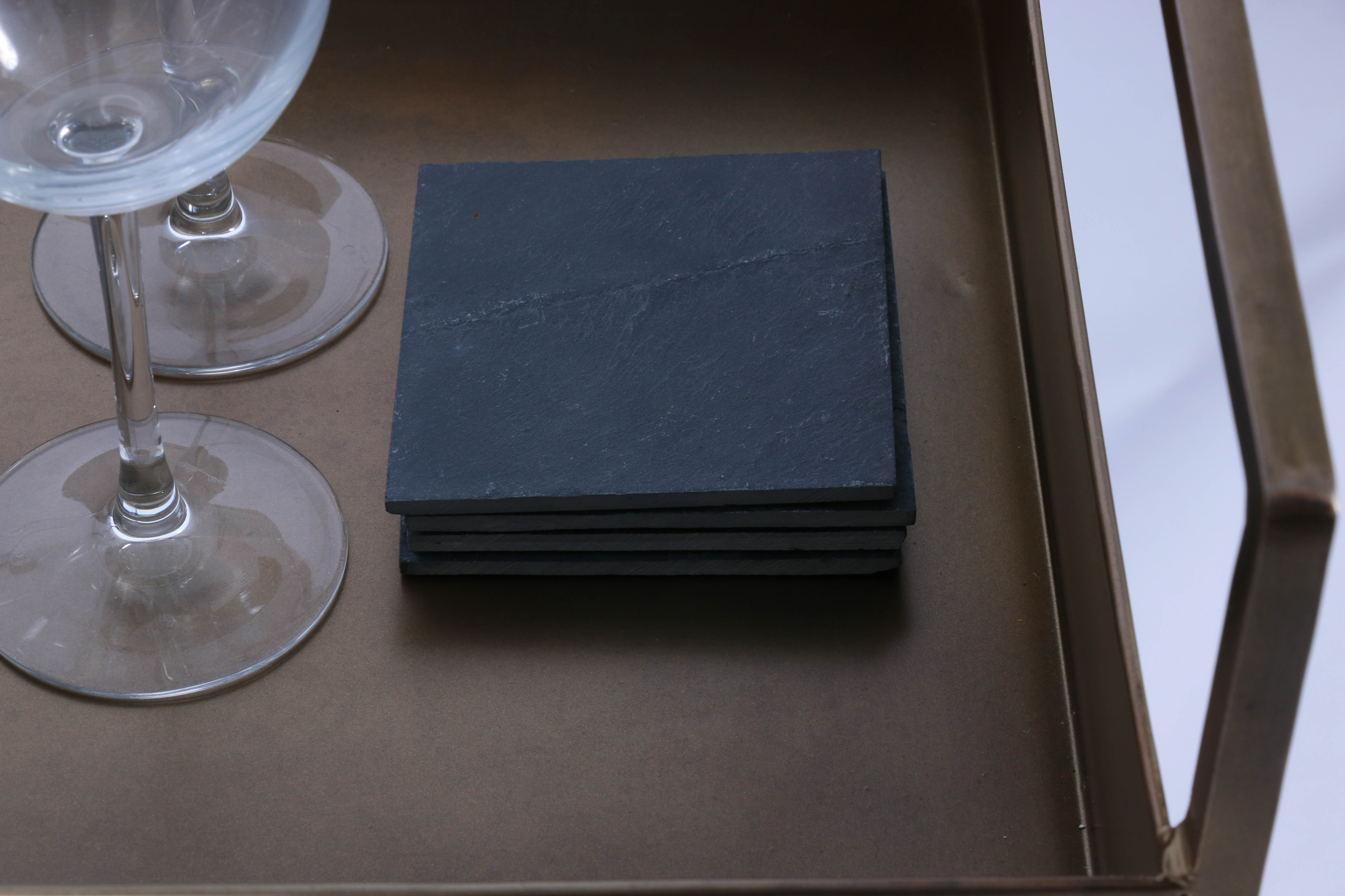 Modern Bar Cart and Side Table, Contemporary