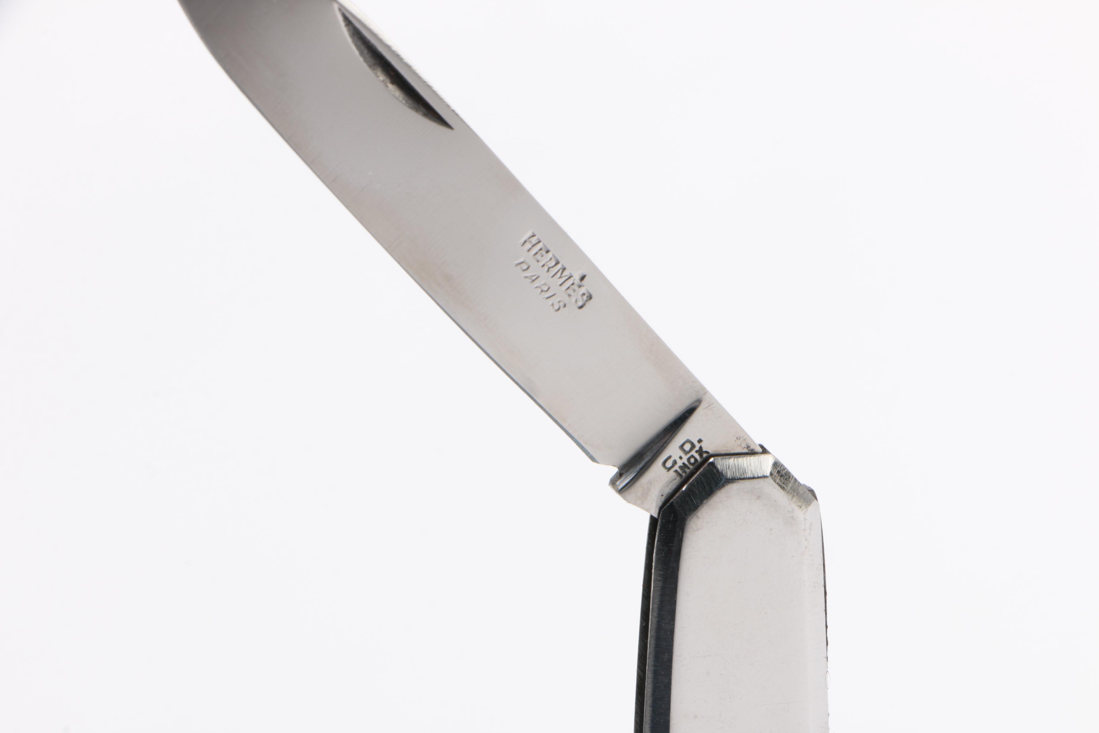 Schlumberger for Hermés Silver Tone Pocket Knife