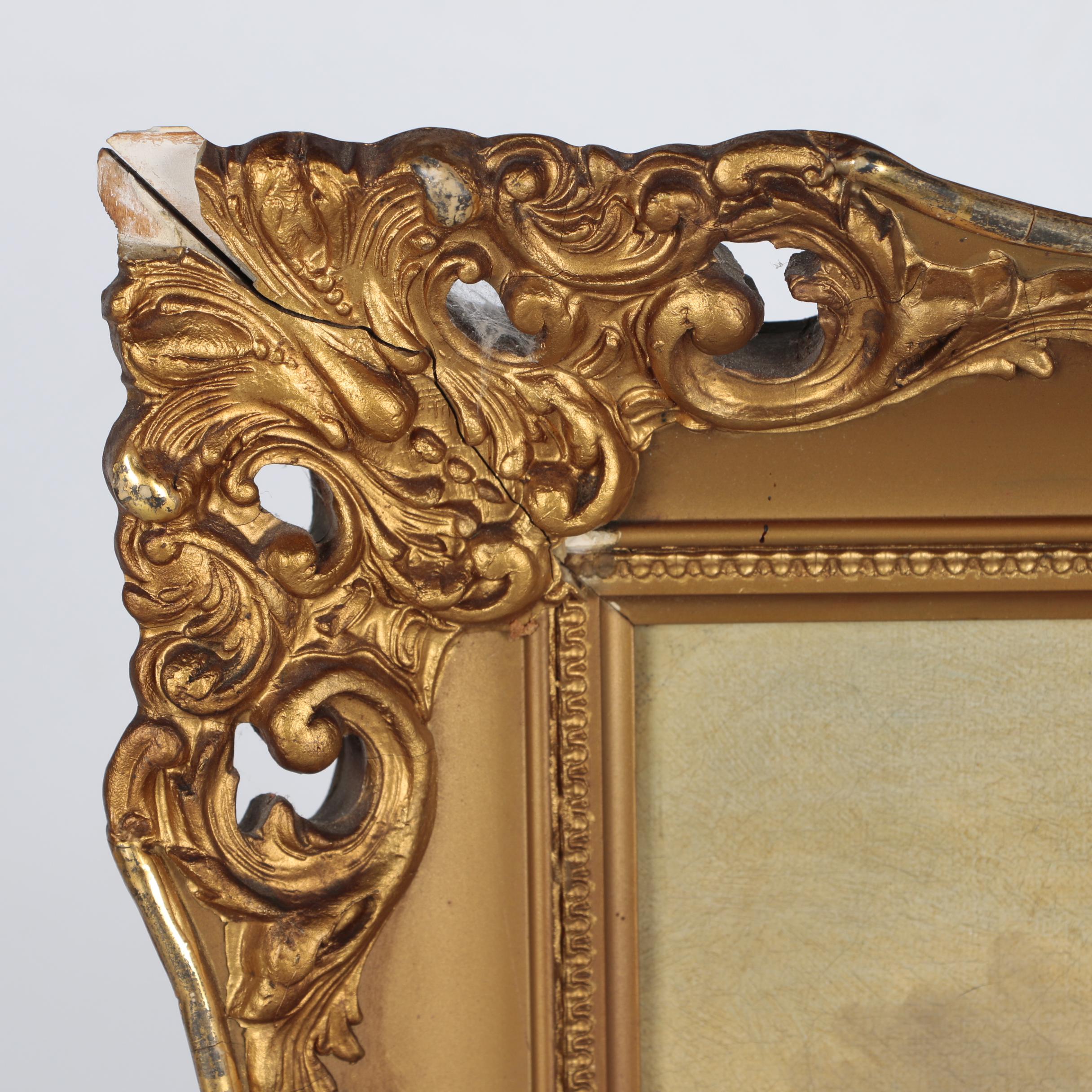 Franz Auguste Rezia Oil Painting of Northern Italian Village, 1906