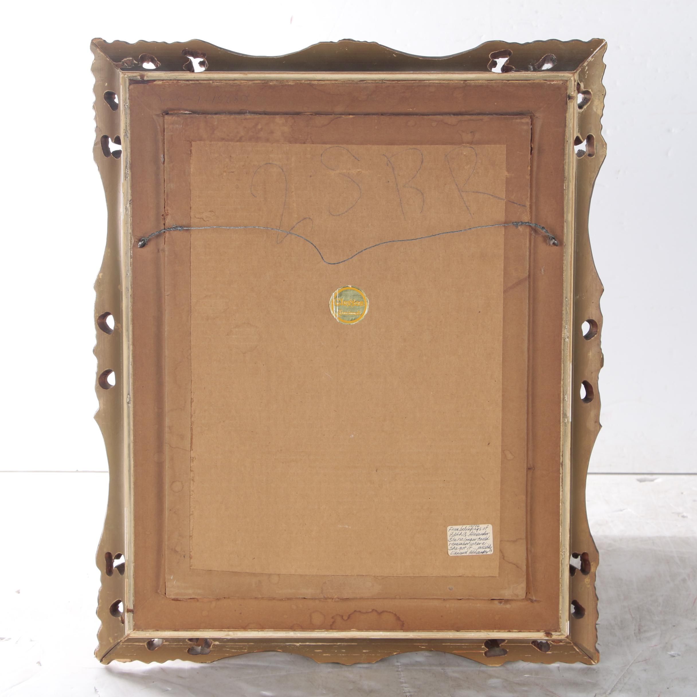 Franz Auguste Rezia Oil Painting of Northern Italian Village, 1906