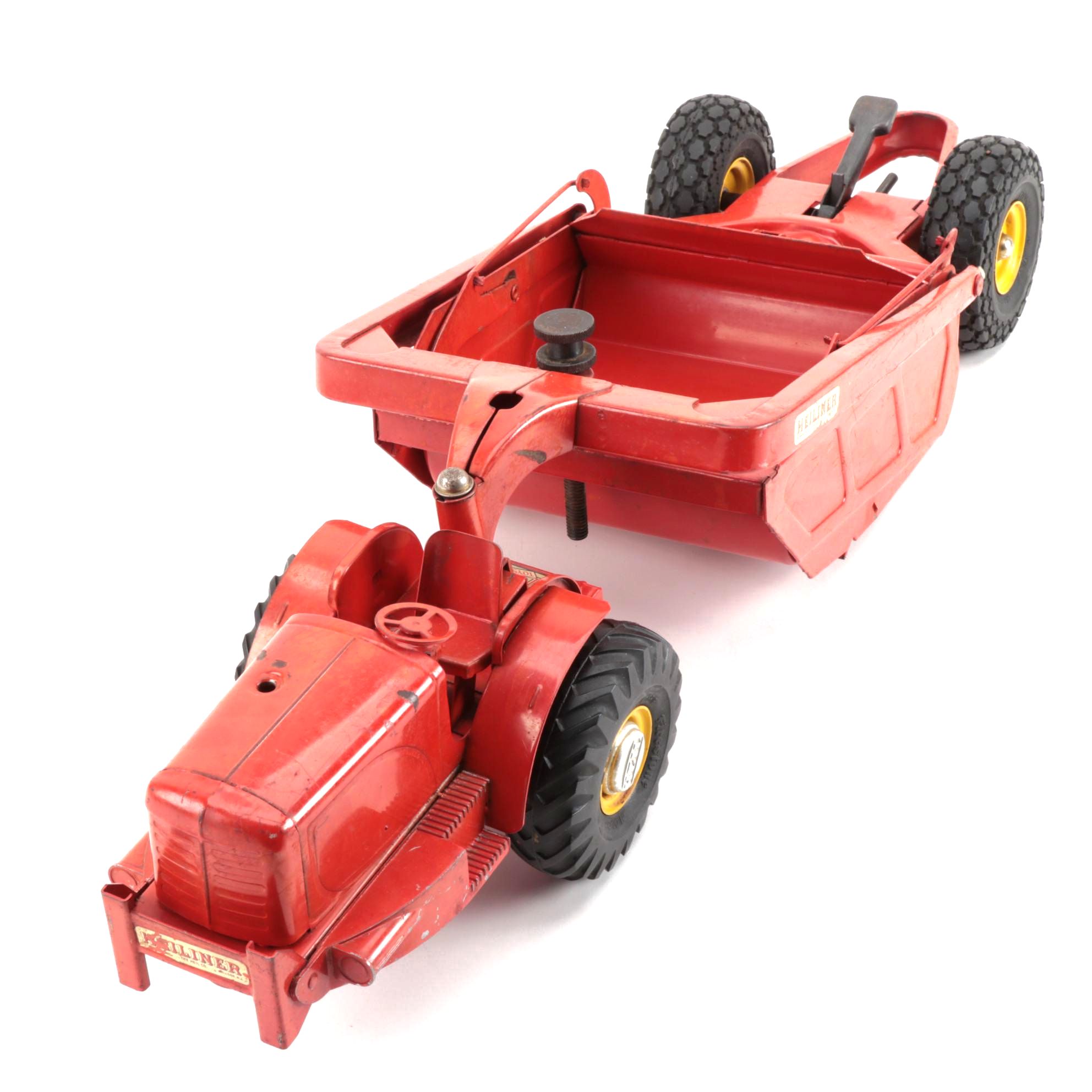 Doepke Co. "Heiliner" Pressed Steel Framing Tractor with Scraper, circa 1950s