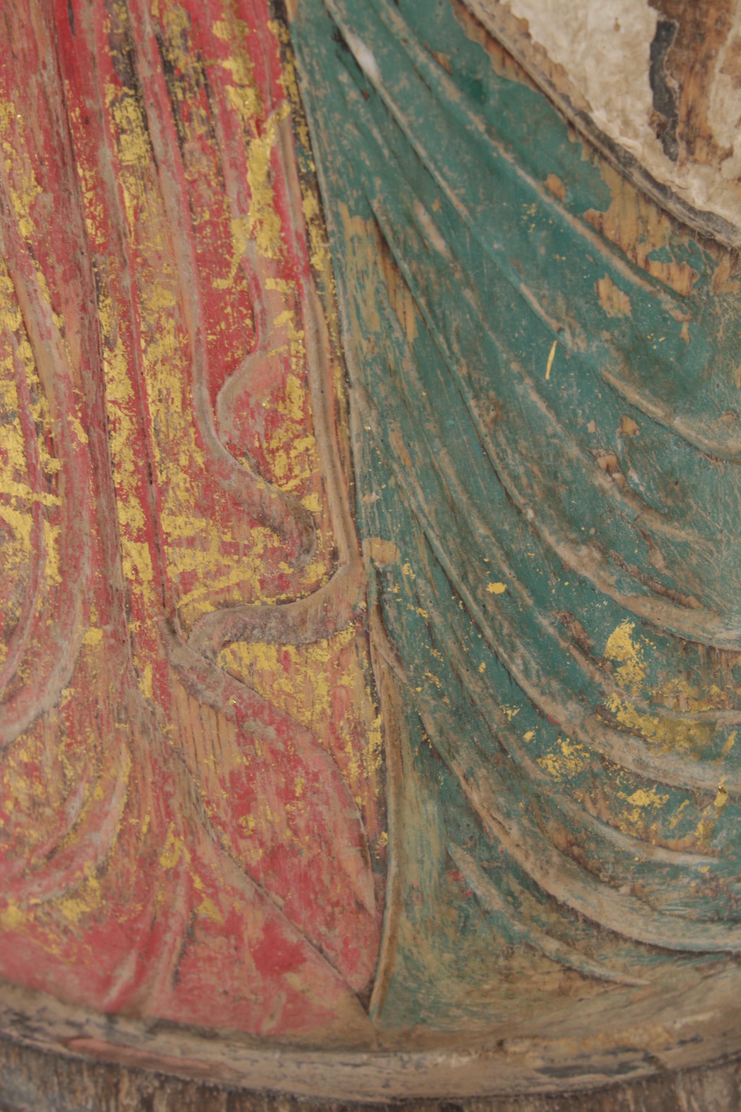 Vintage Thai Seated Buddha Carved Wooden Sculpture, 1960s