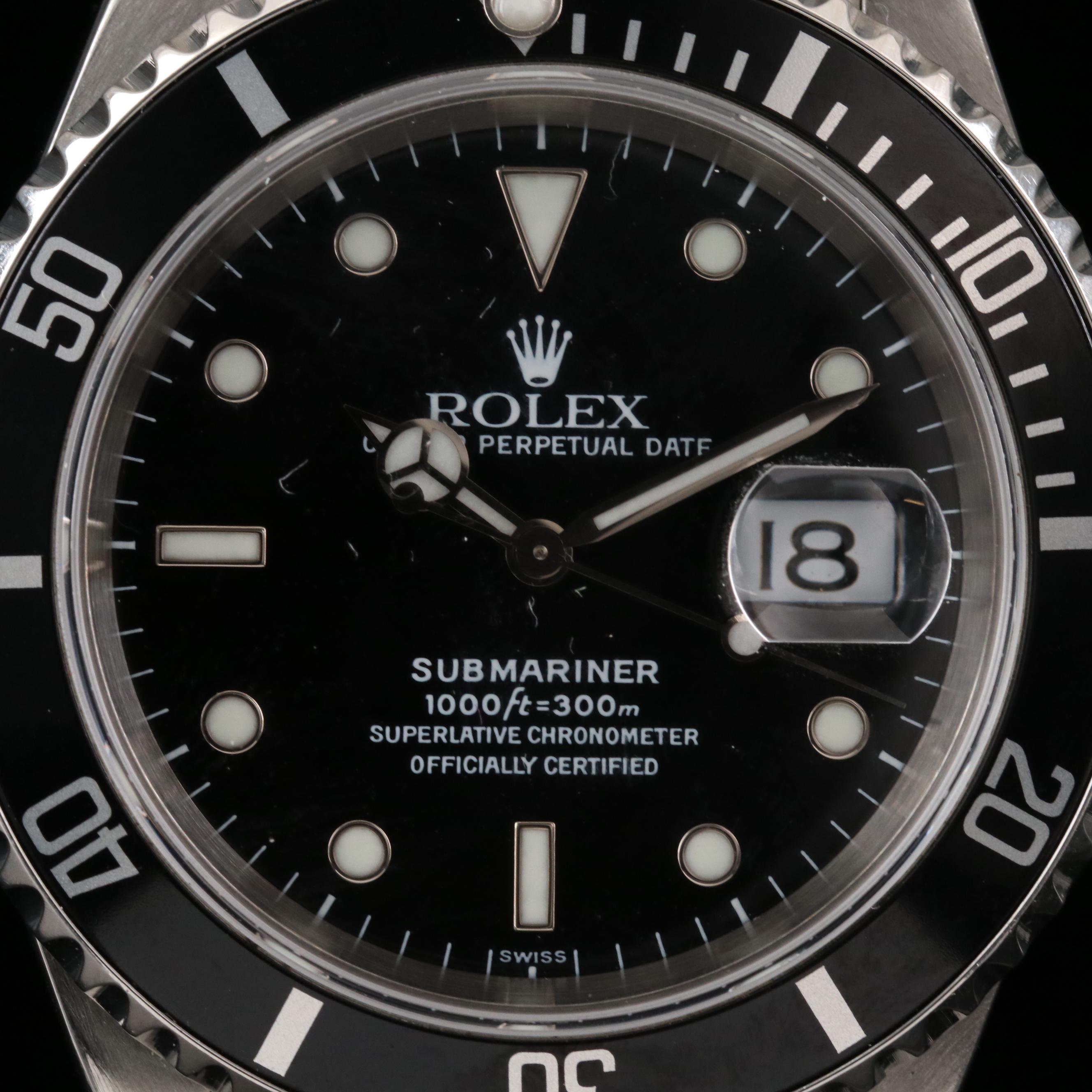 Rolex Submariner 16610 Stainless Steel Automatic Watch, 1999