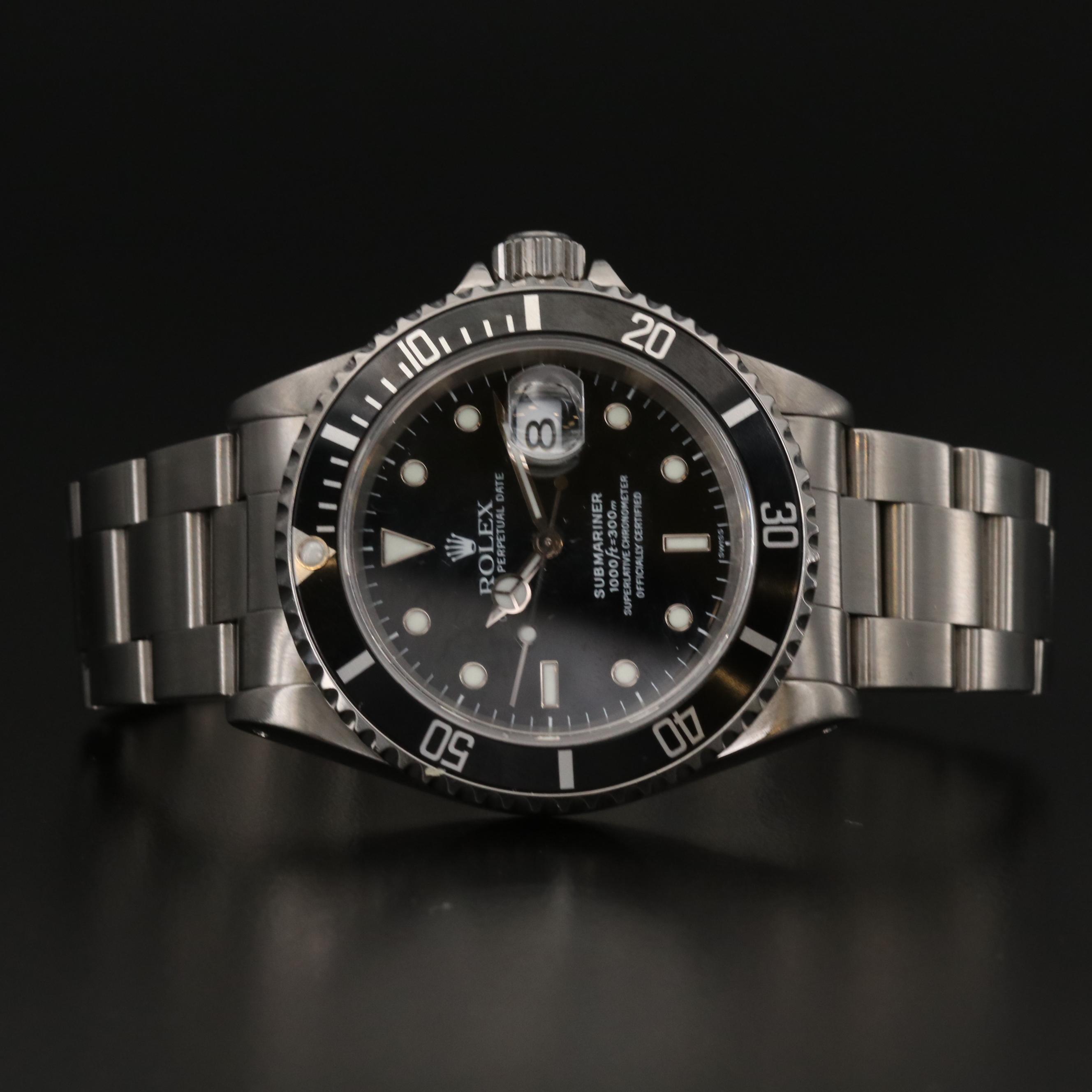 Rolex Submariner 16610 Stainless Steel Automatic Watch, 1999