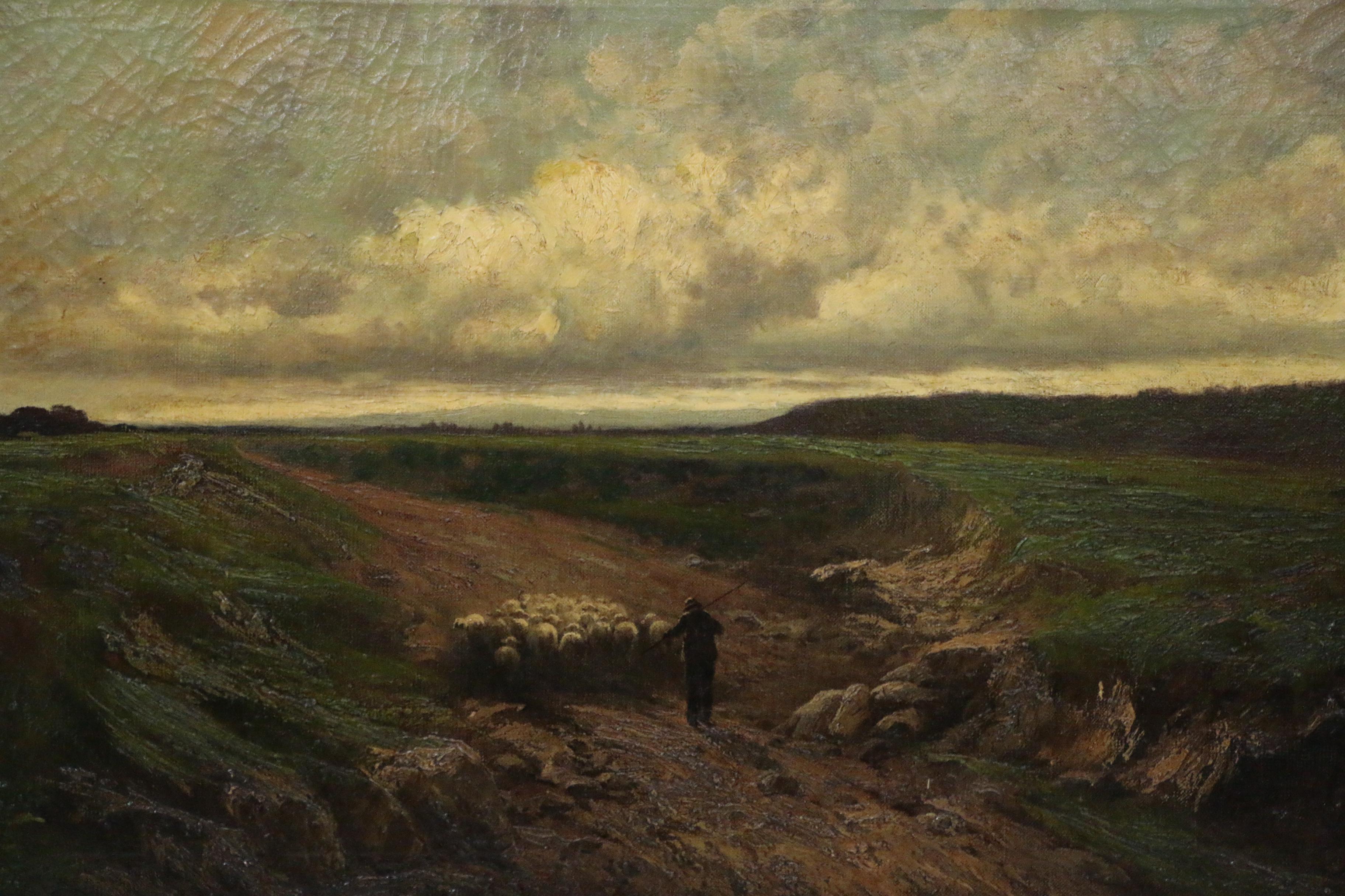 John Califano Oil Painting "On to Fresh Pastures", Late 19th/Early 20th Century