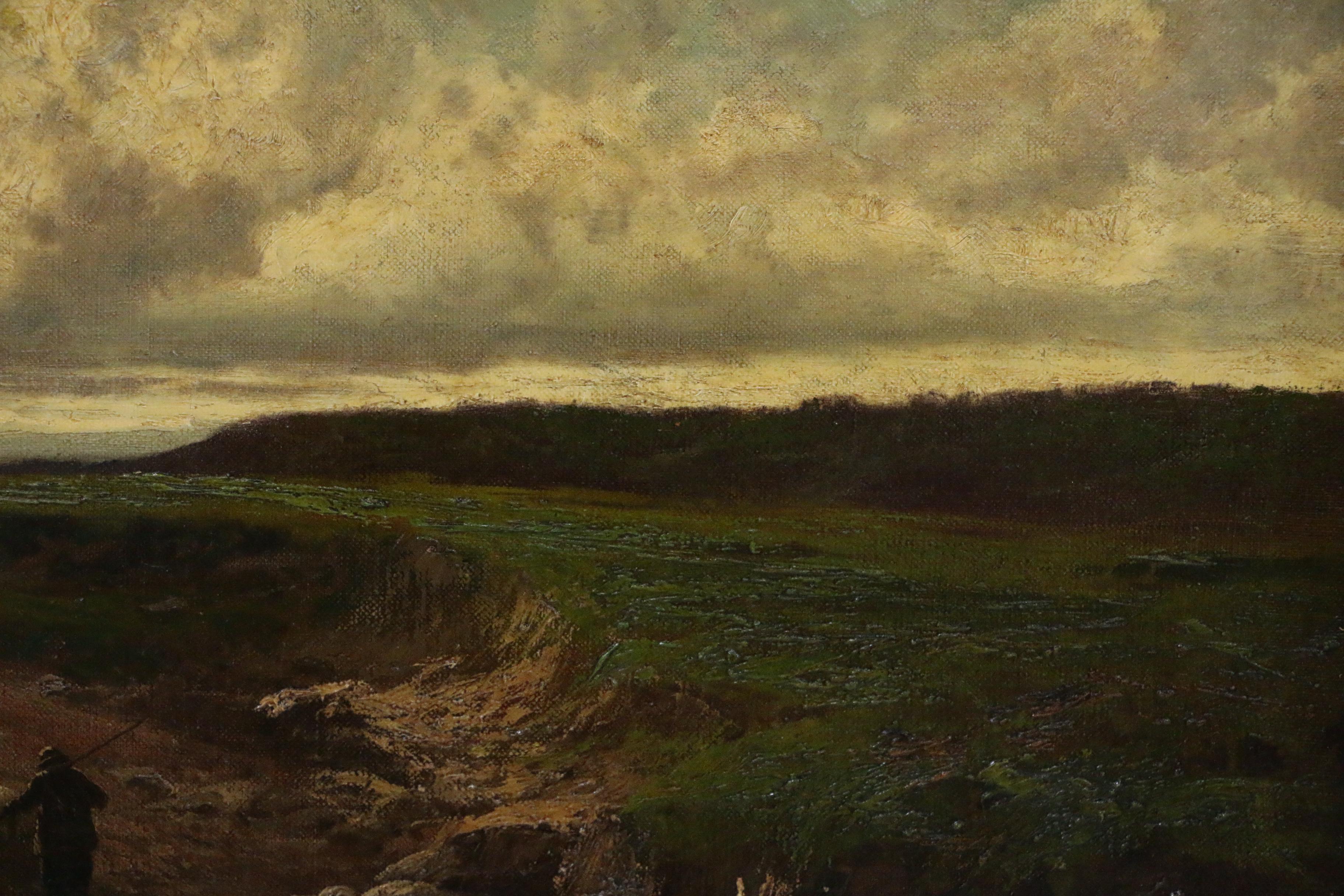 John Califano Oil Painting "On to Fresh Pastures", Late 19th/Early 20th Century