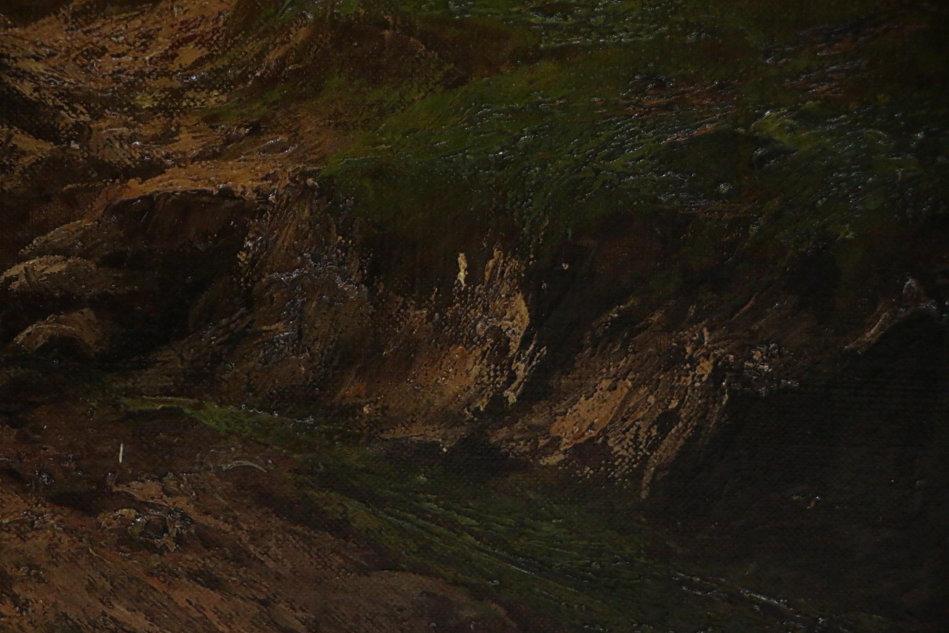 John Califano Oil Painting "On to Fresh Pastures", Late 19th/Early 20th Century