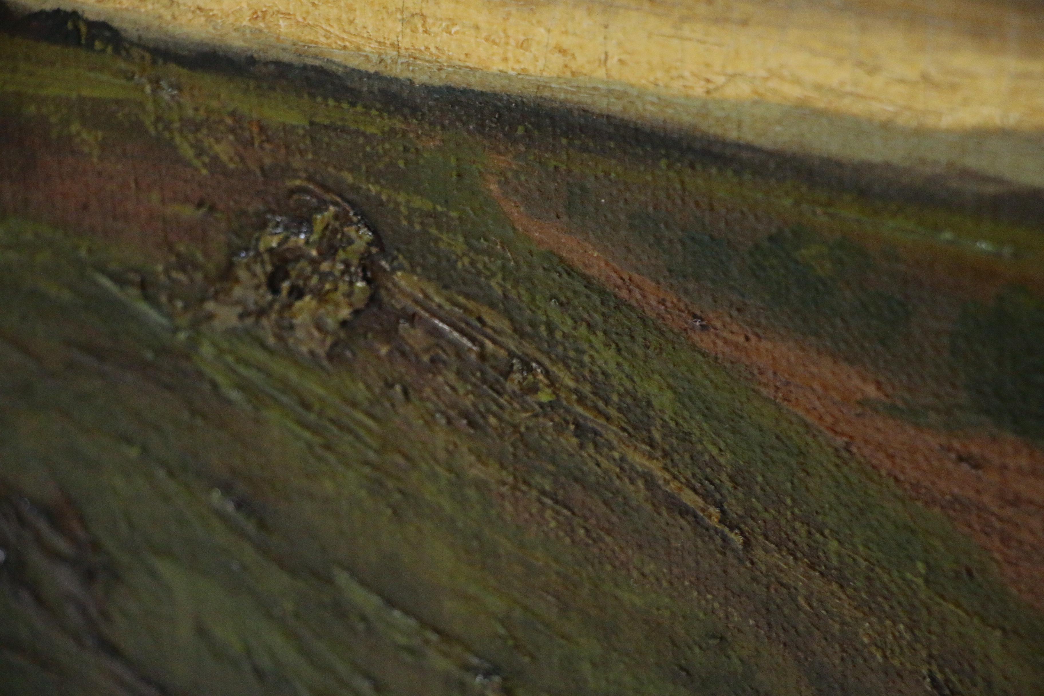 John Califano Oil Painting "On to Fresh Pastures", Late 19th/Early 20th Century