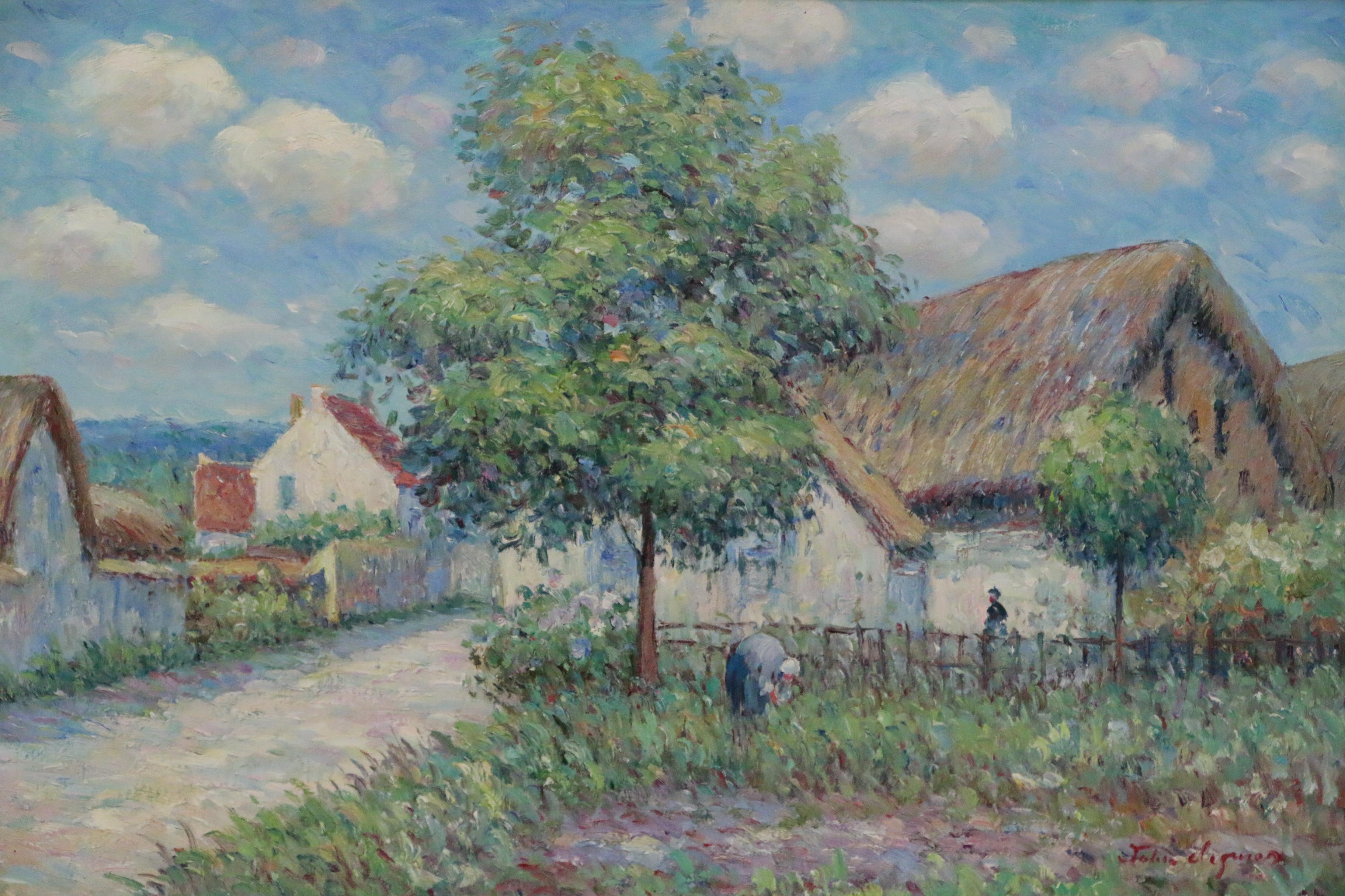 John Clymer Oil Painting after Gustave Loiseau "Farmhouse in Vaudreuil"