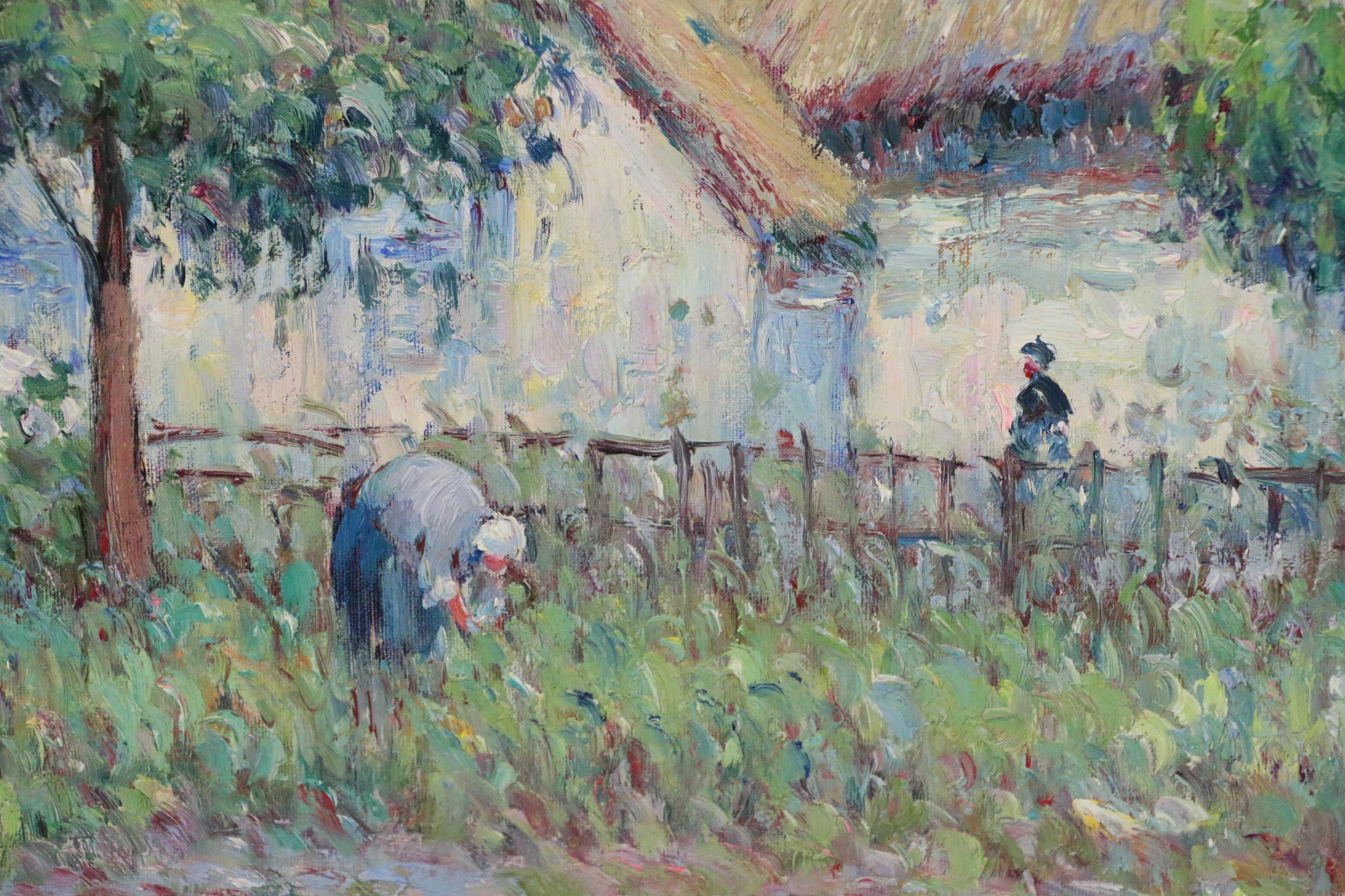 John Clymer Oil Painting after Gustave Loiseau "Farmhouse in Vaudreuil"