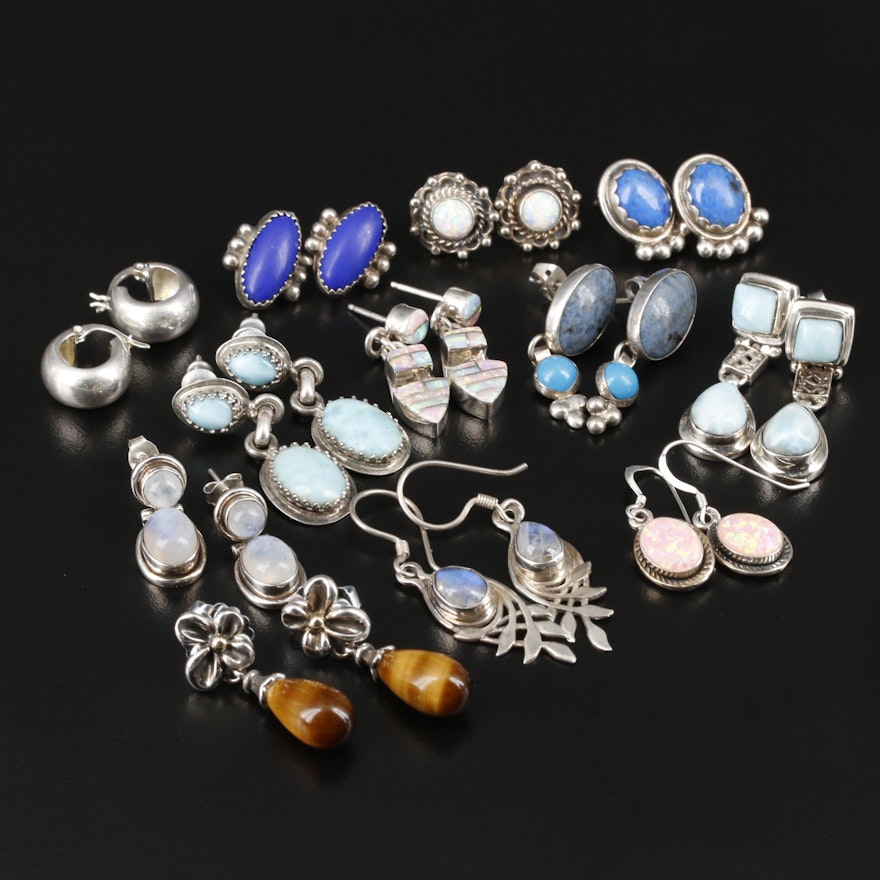 Collection of Sterling Silver Earrings Featuring Ann King