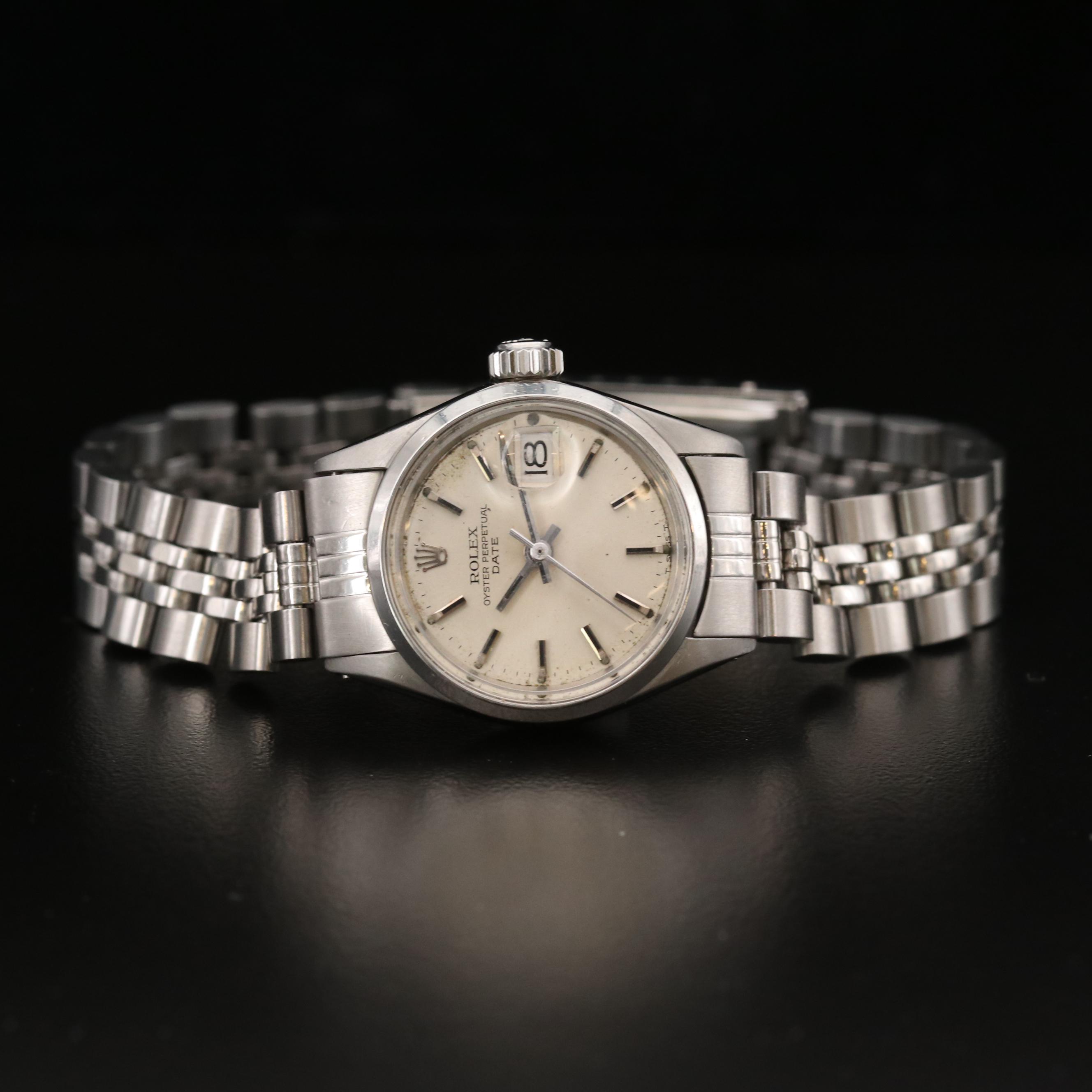 Vintage Rolex Date Stainless Steel Automatic Watch, 1970