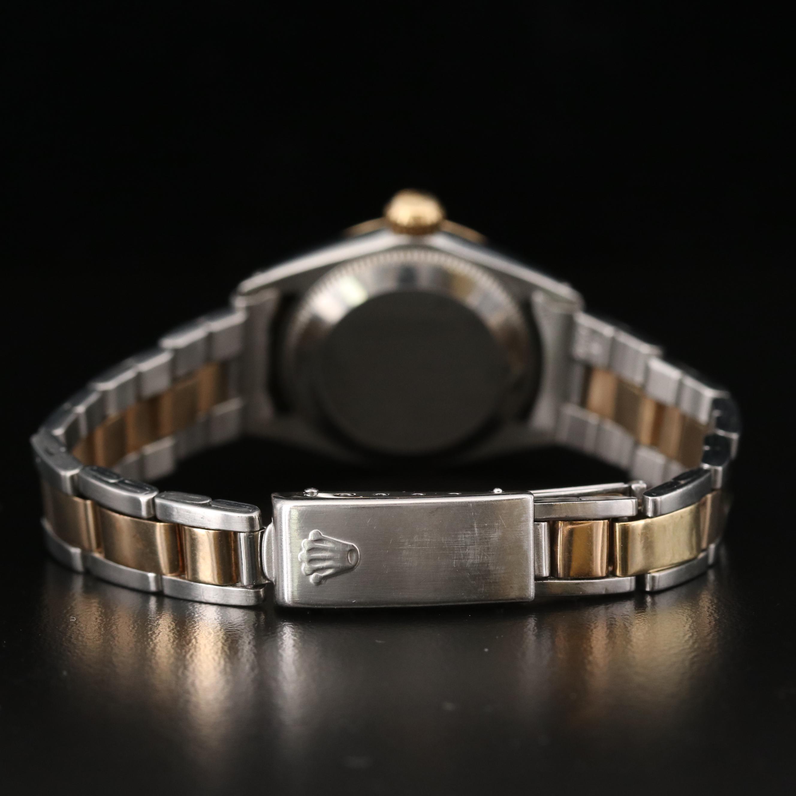 Rolex Datejust 18K Gold and Stainless Steel With Diamond Dial Watch, 1966