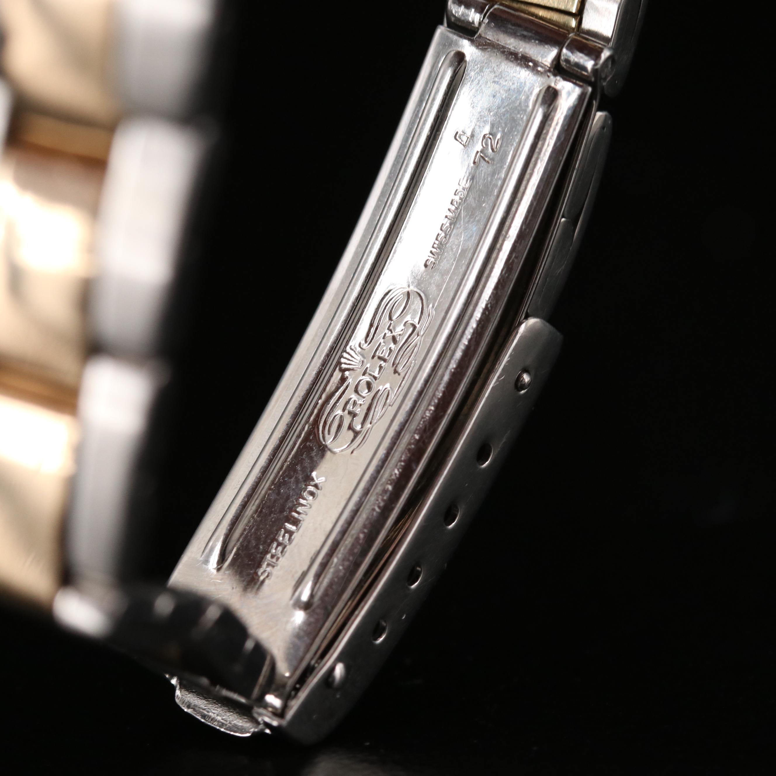 Rolex Datejust 18K Gold and Stainless Steel With Diamond Dial Watch, 1966