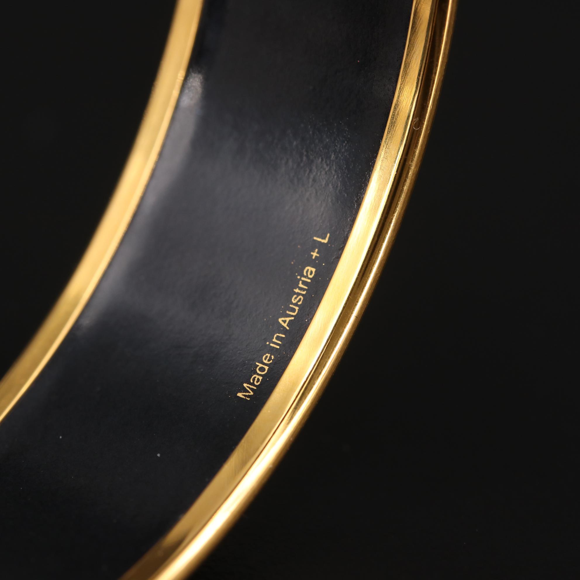 Hermès Vintage Enamel Elephant Bangle Bracelet