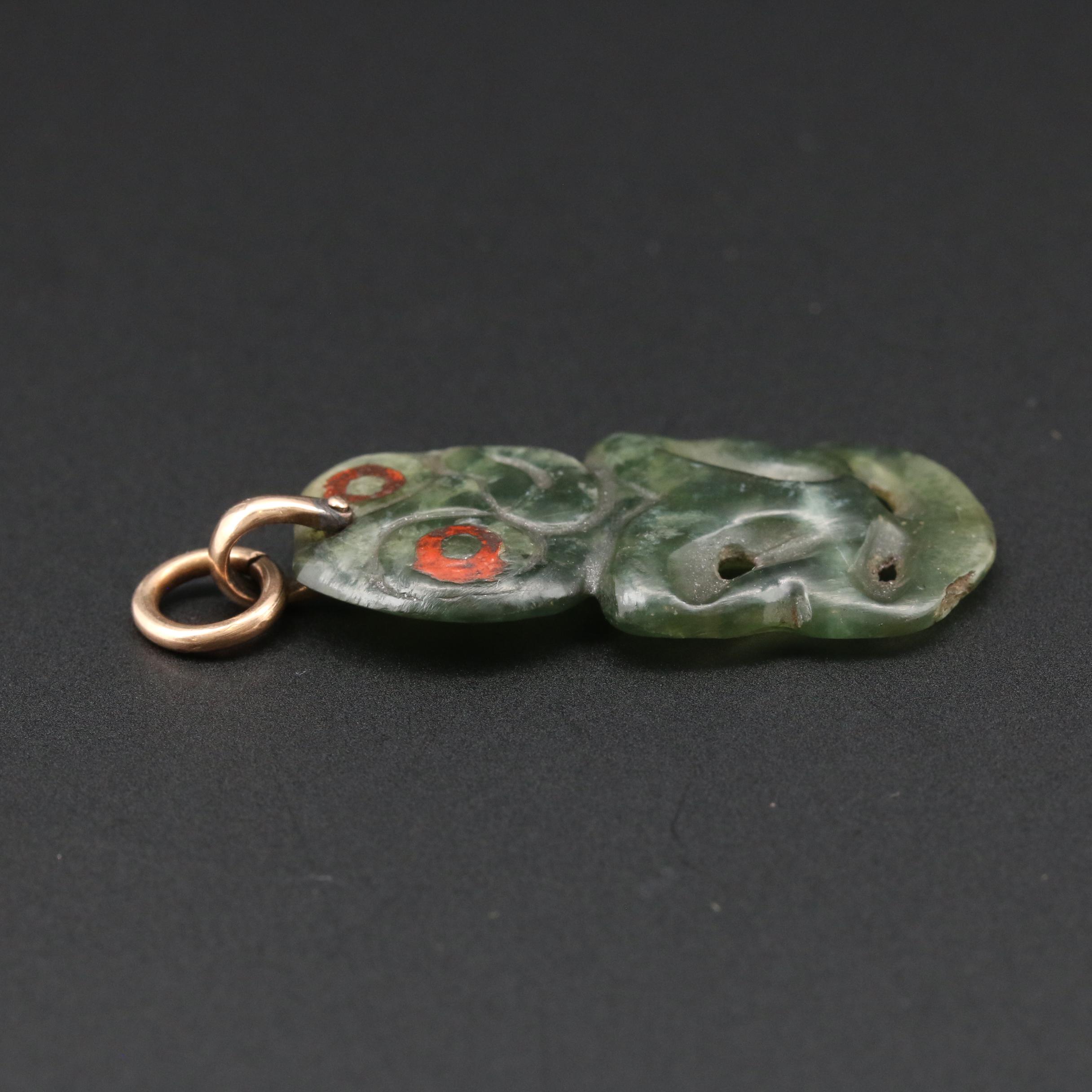 Antique Maori Pounamu Tiki Pendant, 19th Century