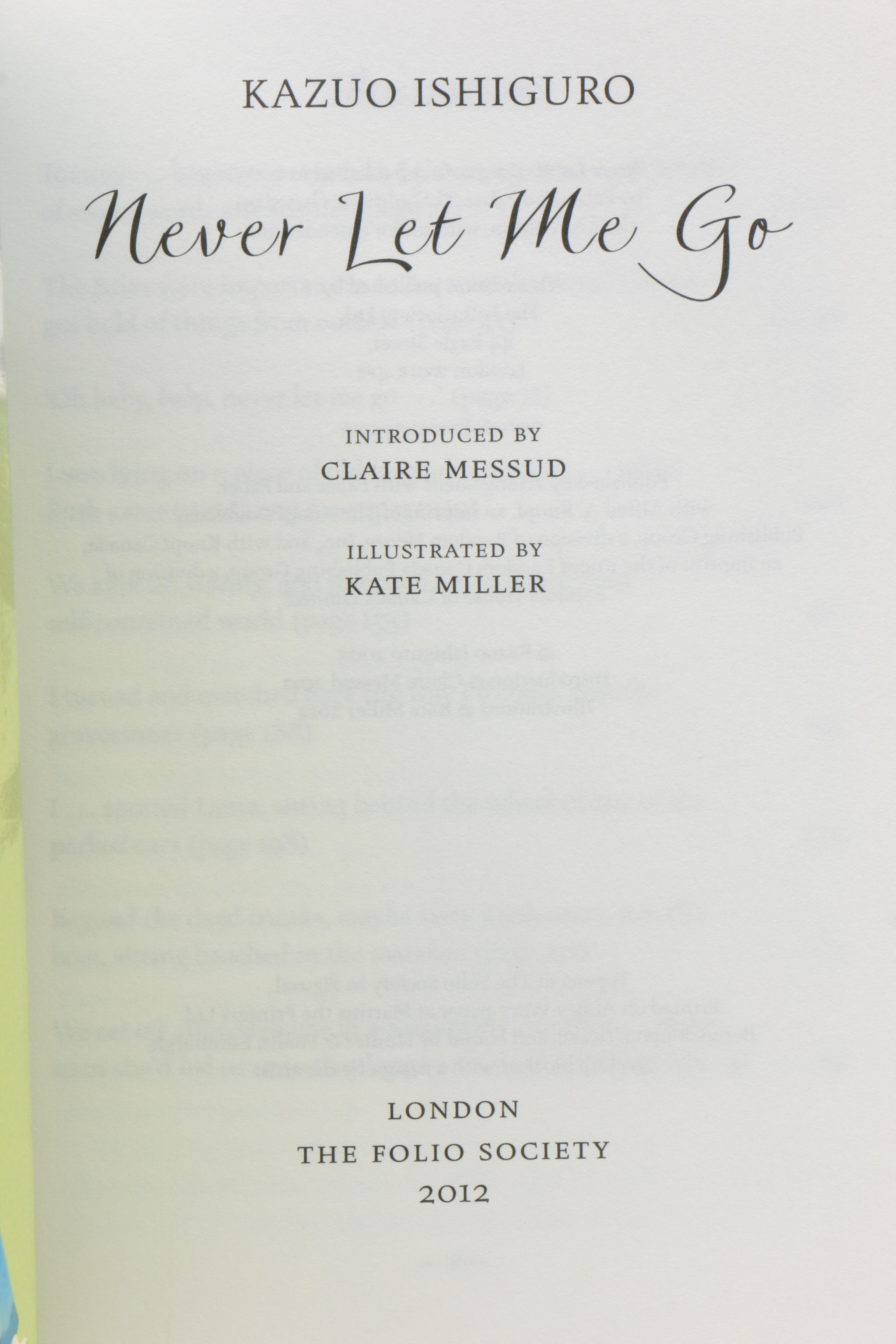 Illustrated Folio Society "Never Let Me Go" by Kazuo Ishiguro, 2012