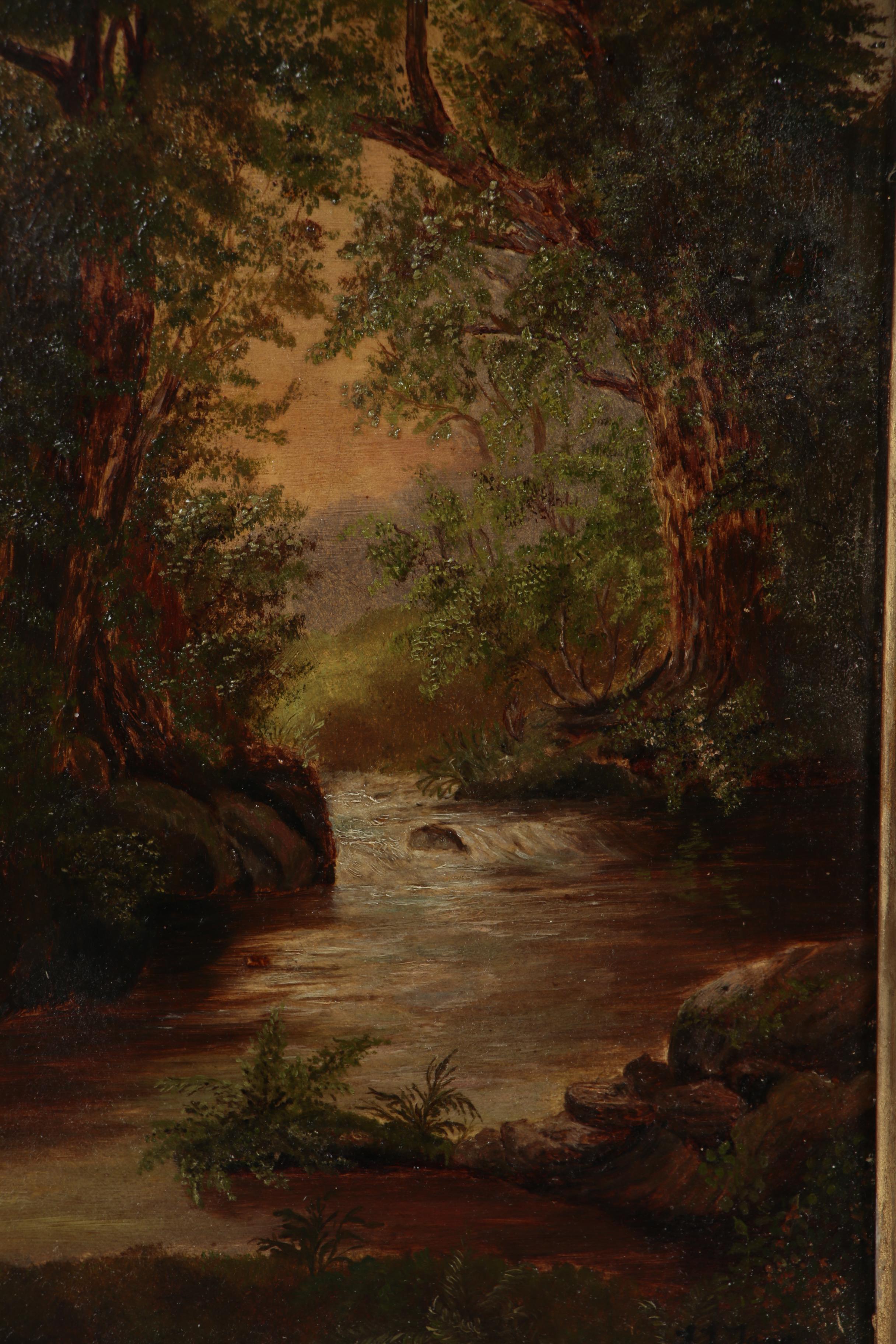 John Zang Riverscape Oil Painting