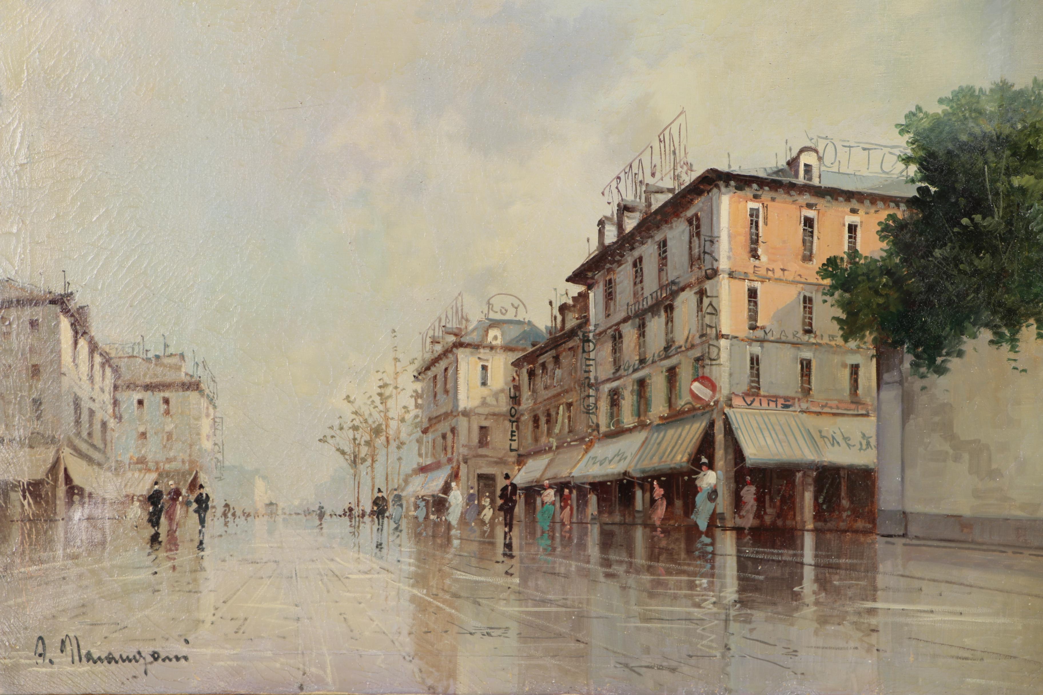 Aldo Marangoni Cityscape Oil Painting