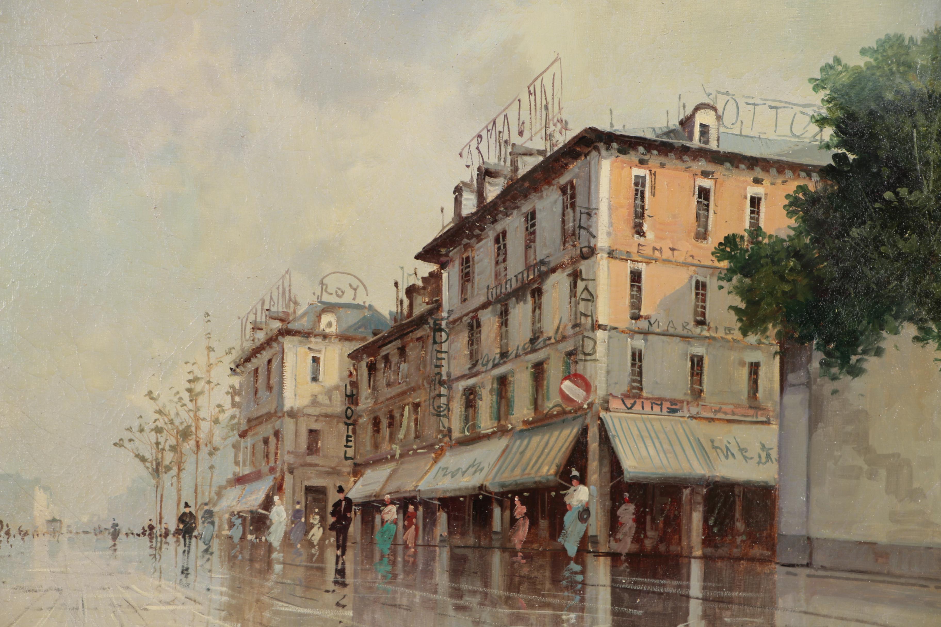 Aldo Marangoni Cityscape Oil Painting