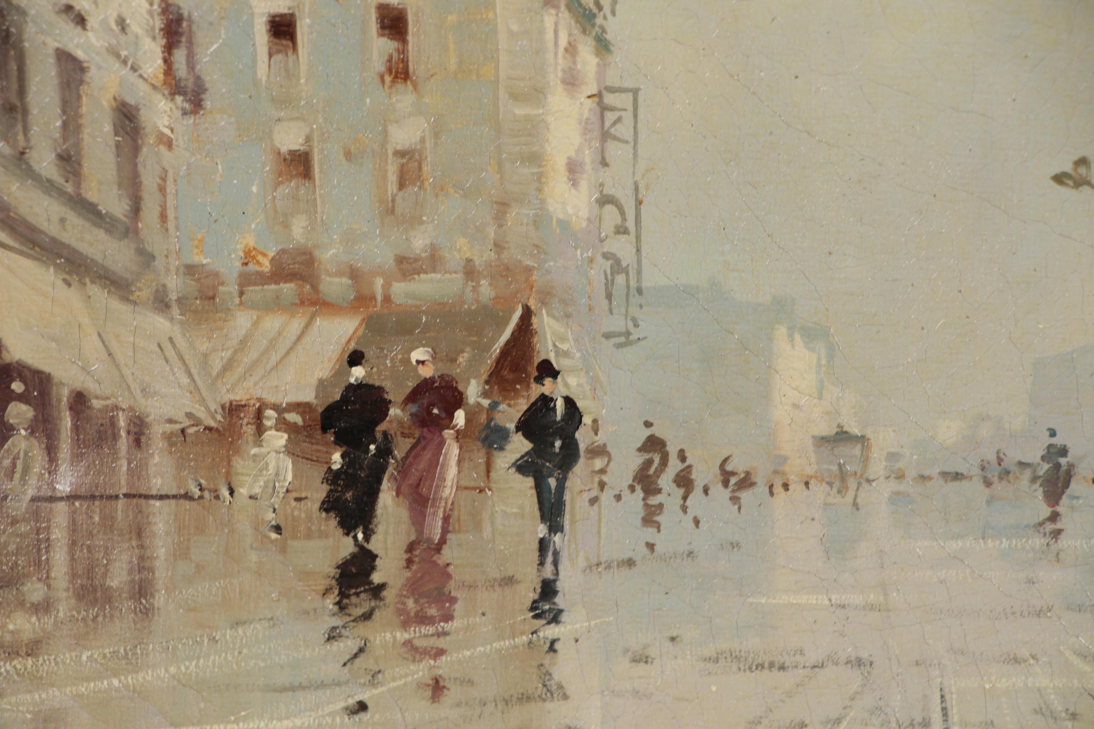 Aldo Marangoni Cityscape Oil Painting