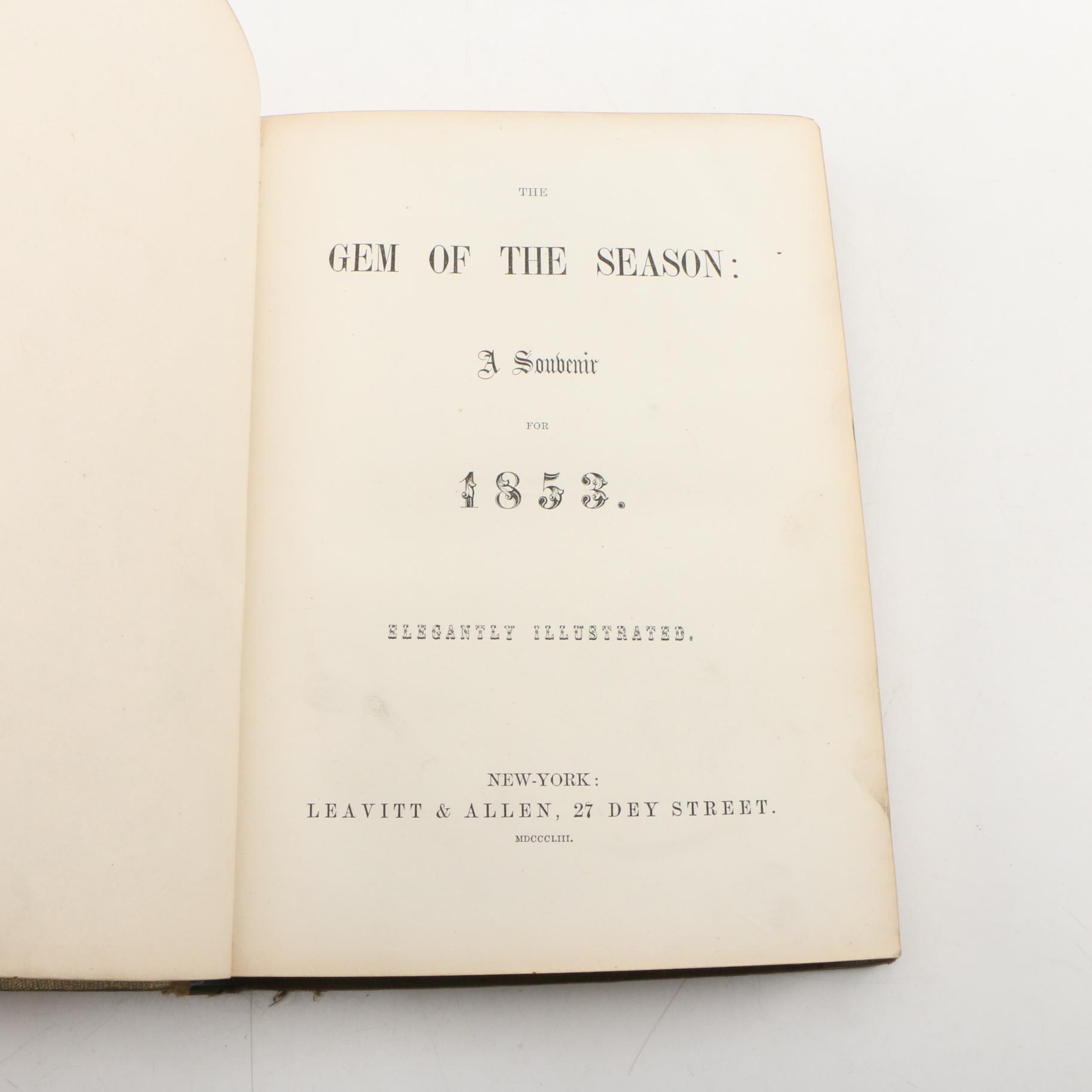 1853 "The Gem of the Season" with other Books