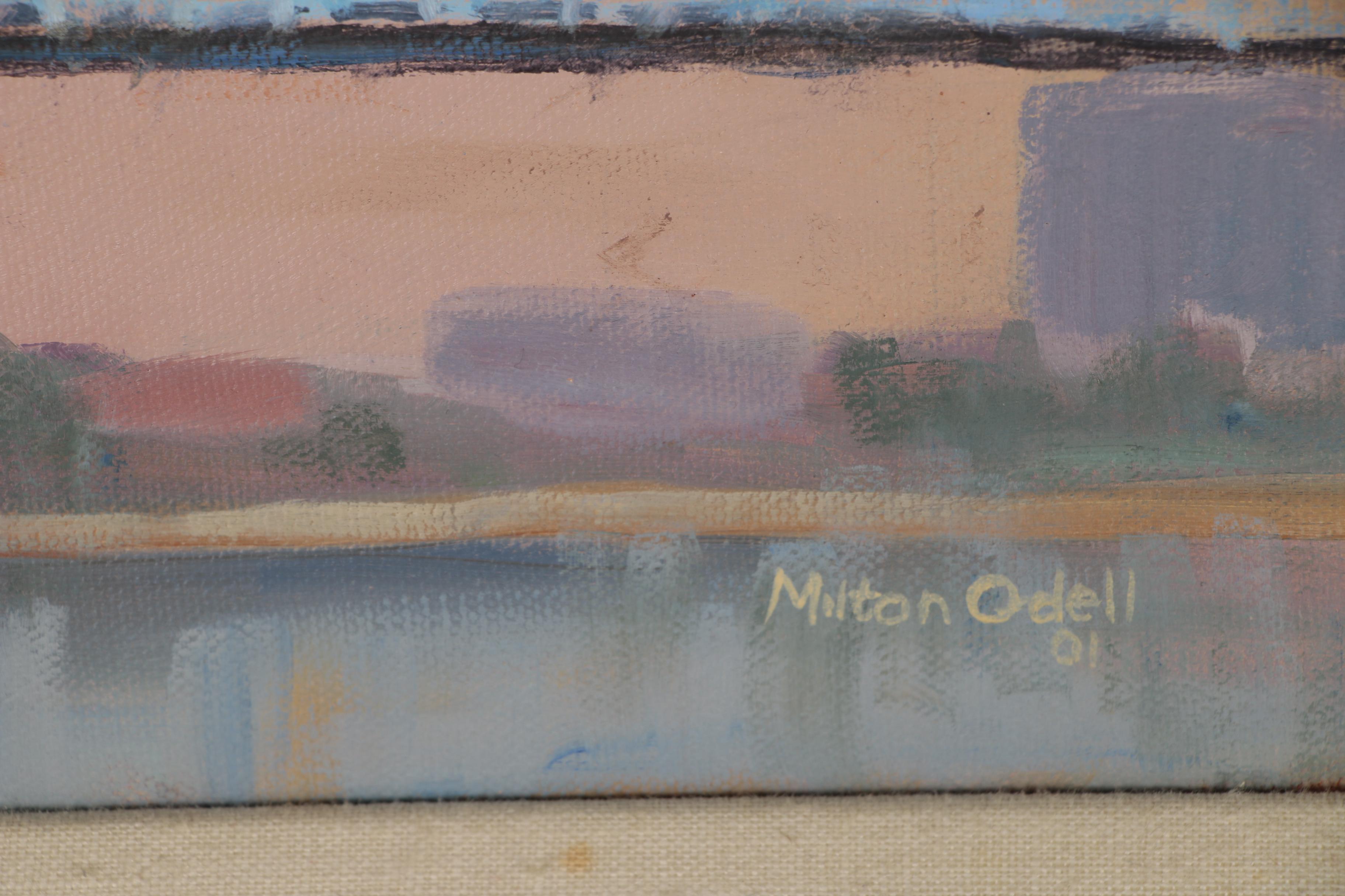 Milton O'Dell Oil Painting of Cincinnati Roebling Suspension Bridge, 2001