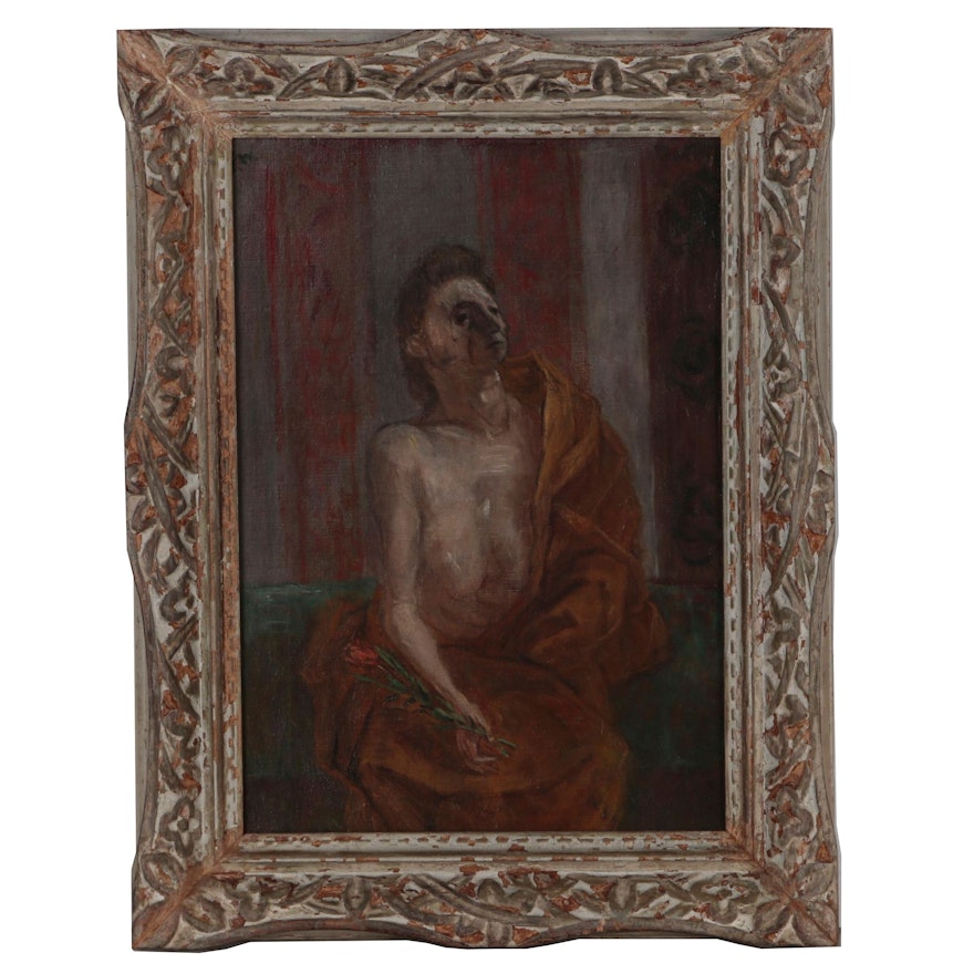 Franklin Watkins Oil Painting "The Model", Early to Mid 20th Century