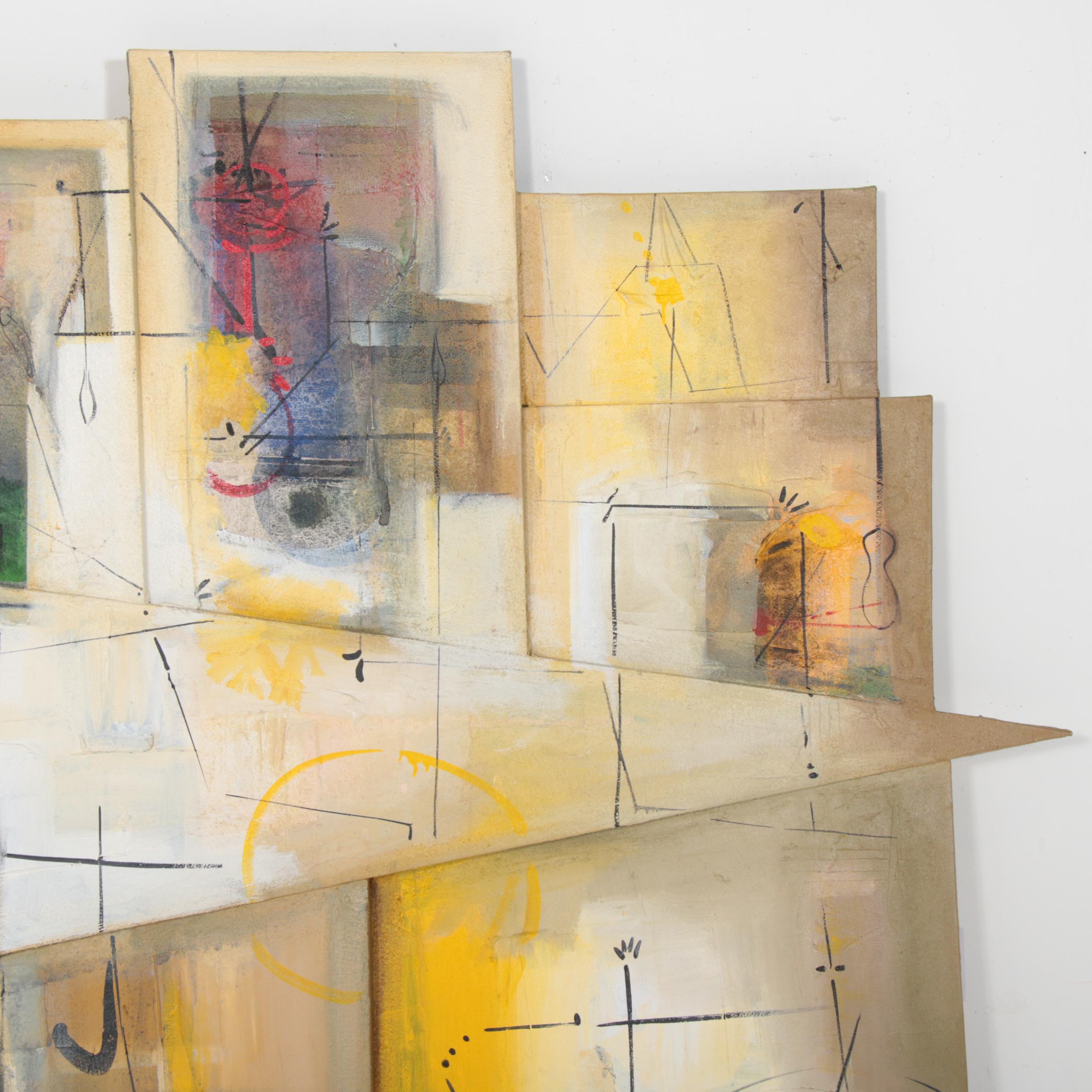 Antonio Carreño Monumental Mixed Media Painting