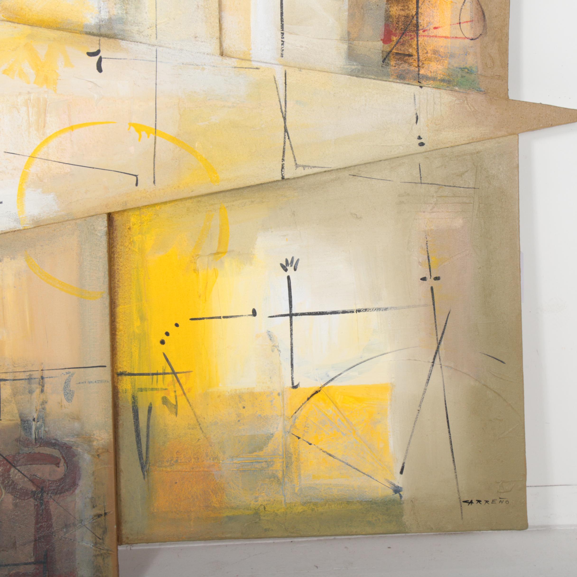 Antonio Carreño Monumental Mixed Media Painting