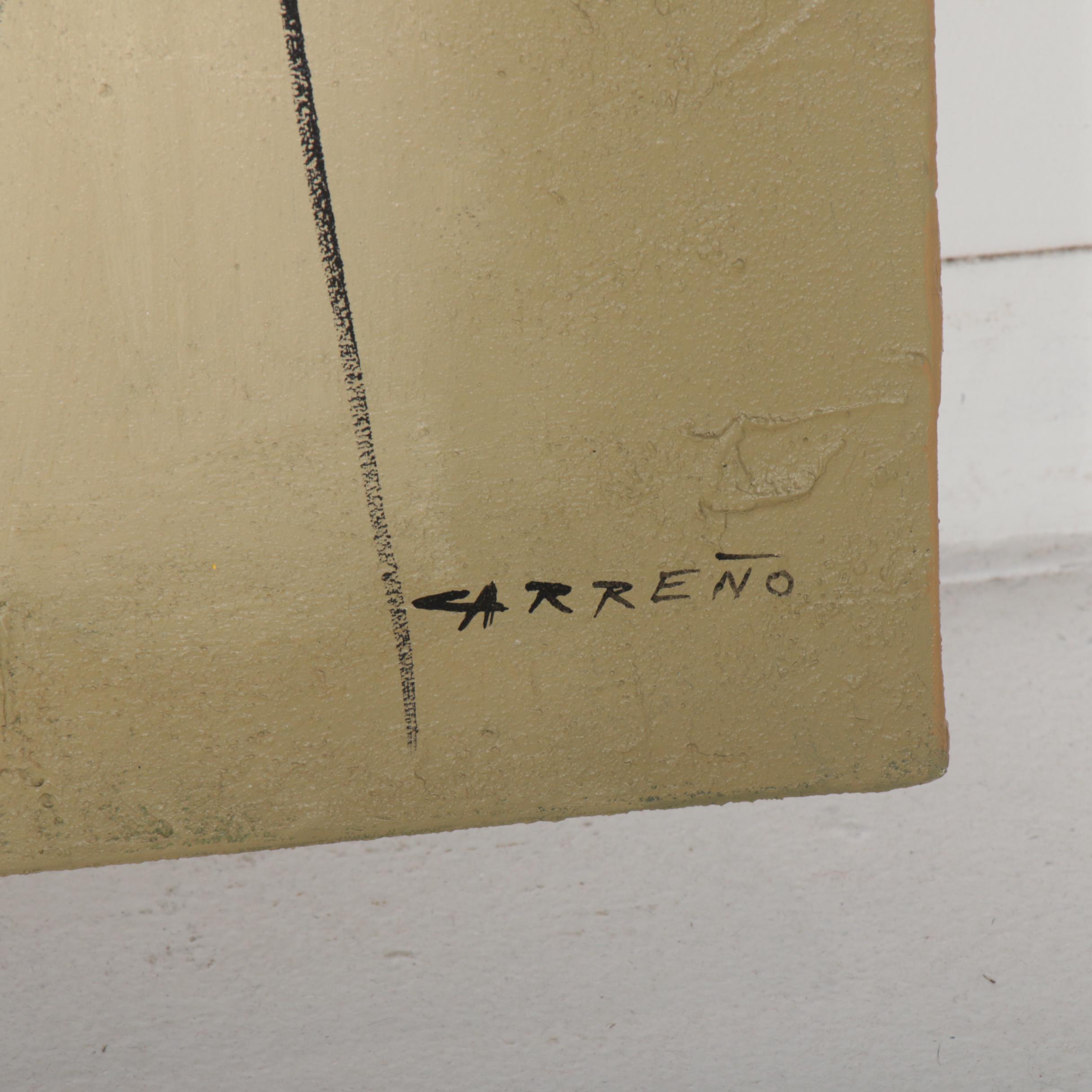 Antonio Carreño Monumental Mixed Media Painting