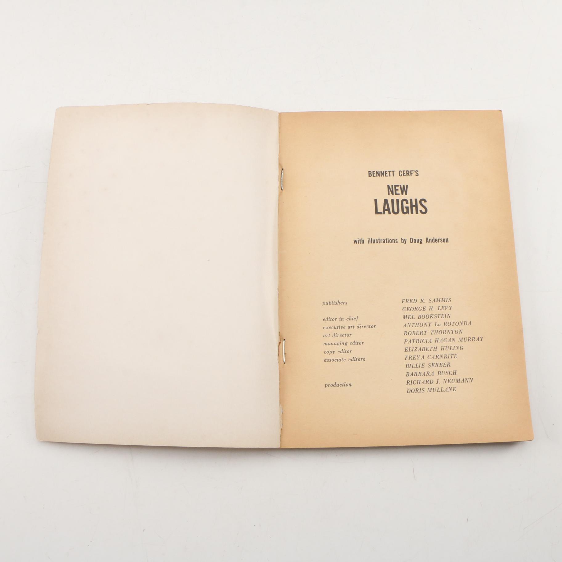 1961 "Bennett Cerf's New Laughs" and Other Humor Paperback Books