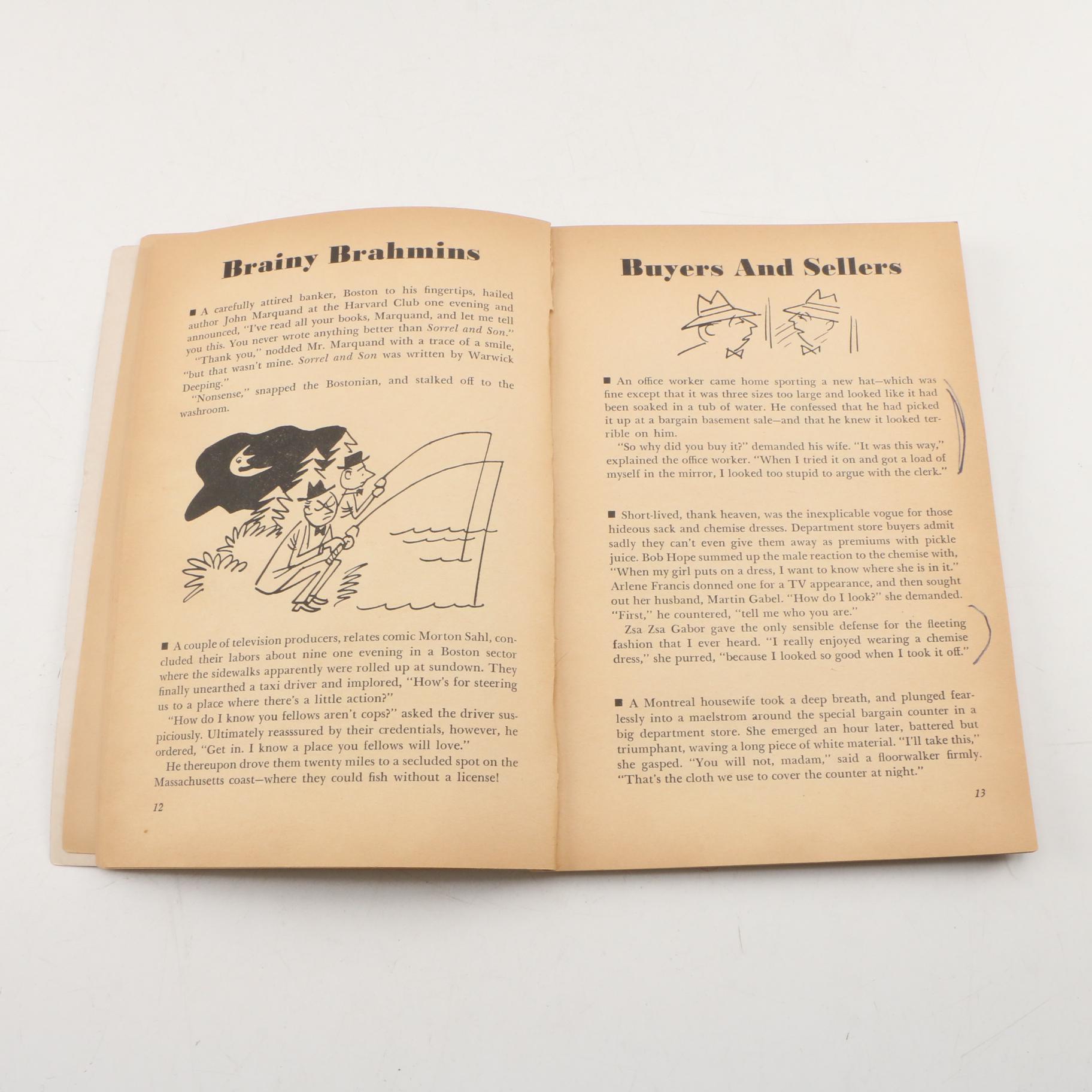 1961 "Bennett Cerf's New Laughs" and Other Humor Paperback Books