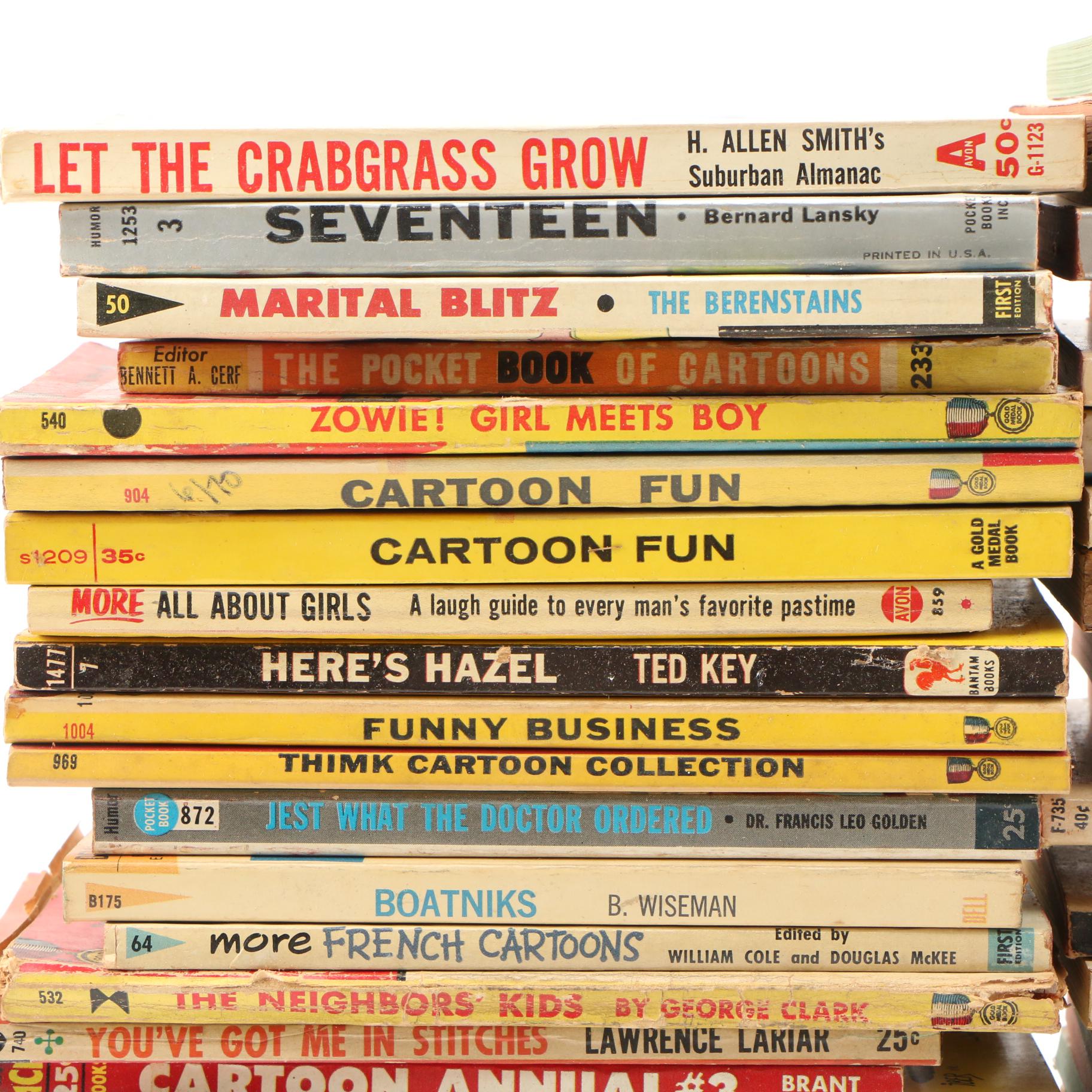 1961 "Bennett Cerf's New Laughs" and Other Humor Paperback Books