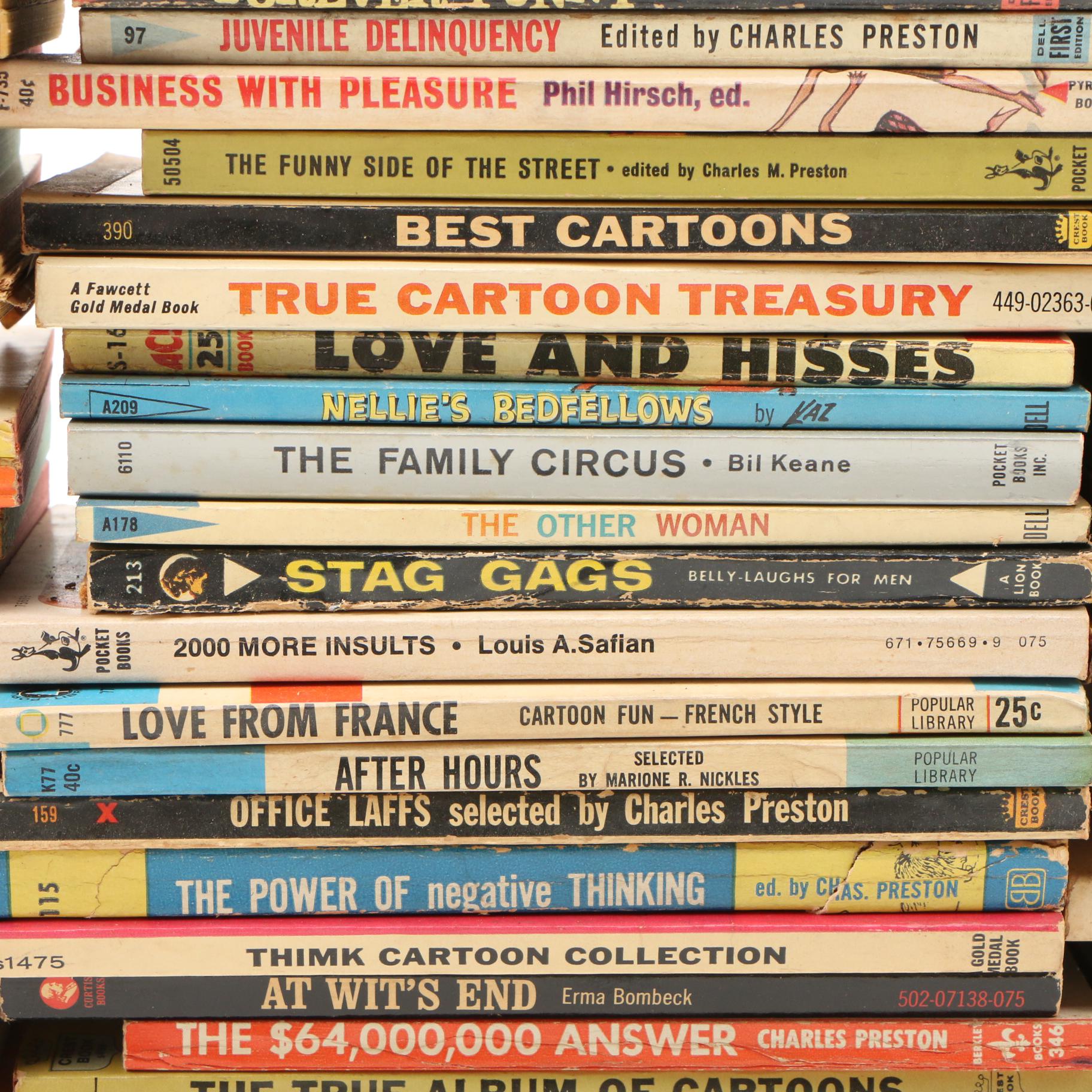 1961 "Bennett Cerf's New Laughs" and Other Humor Paperback Books