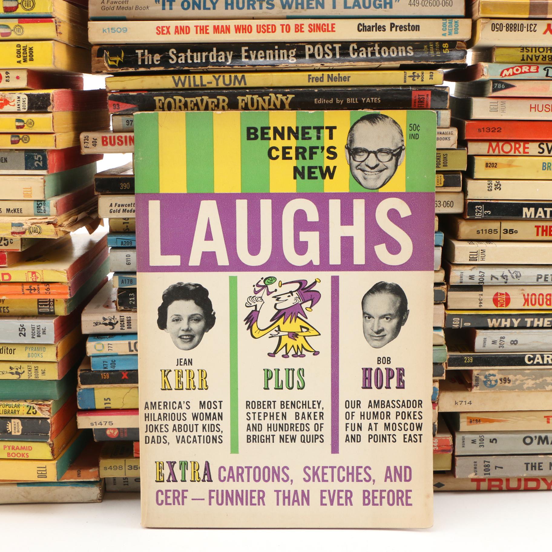 1961 "Bennett Cerf's New Laughs" and Other Humor Paperback Books