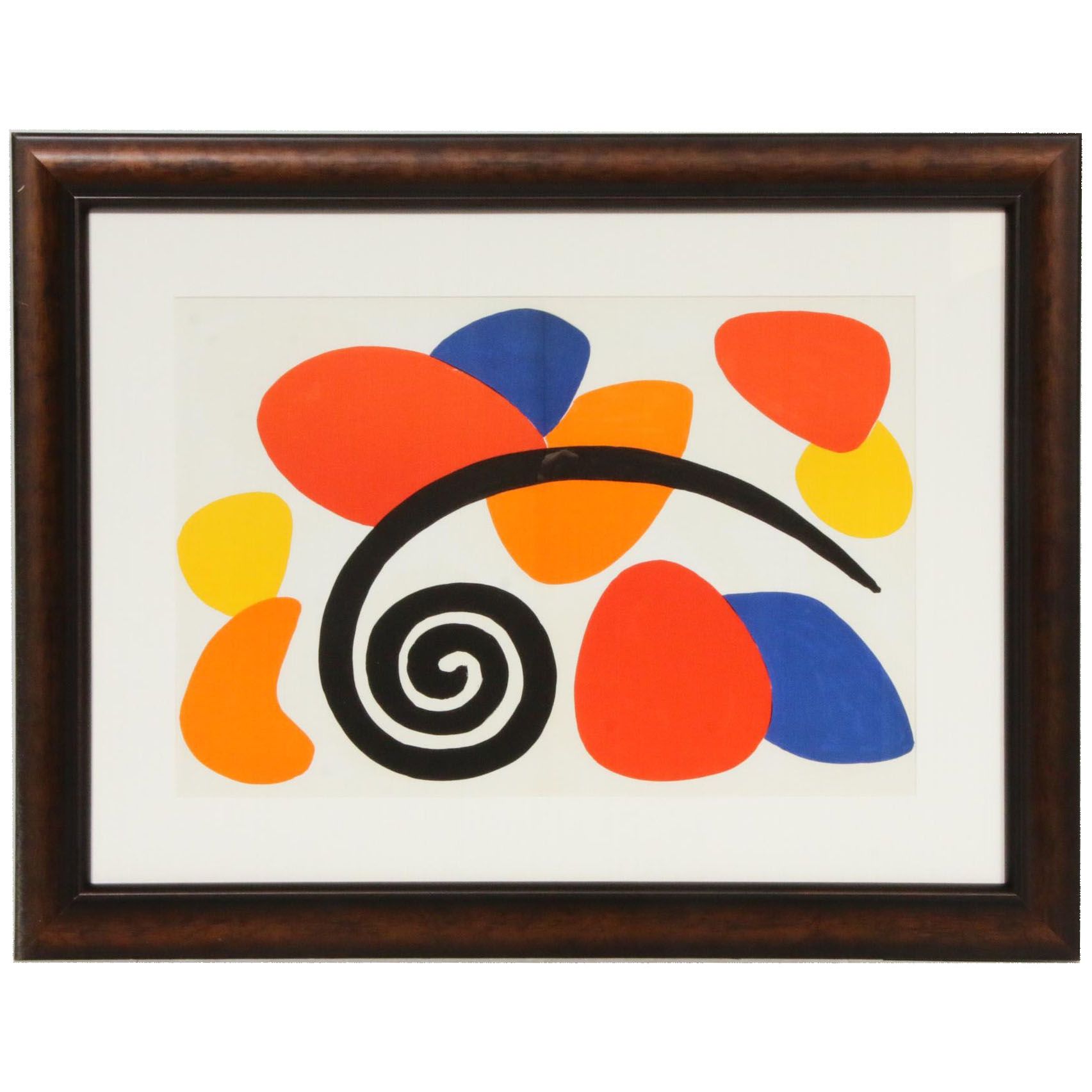 Alexander Calder Double-Page Color Lithograph for "Derrière le Miroir," 1968
