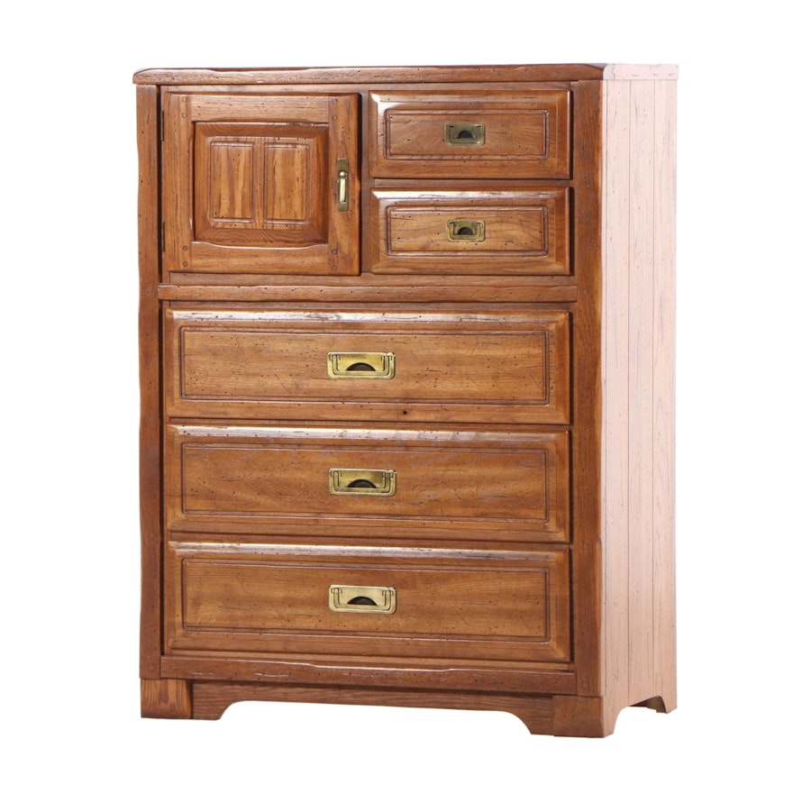 Young-Hinkle Oak Tall Chest, Mid 20th Century