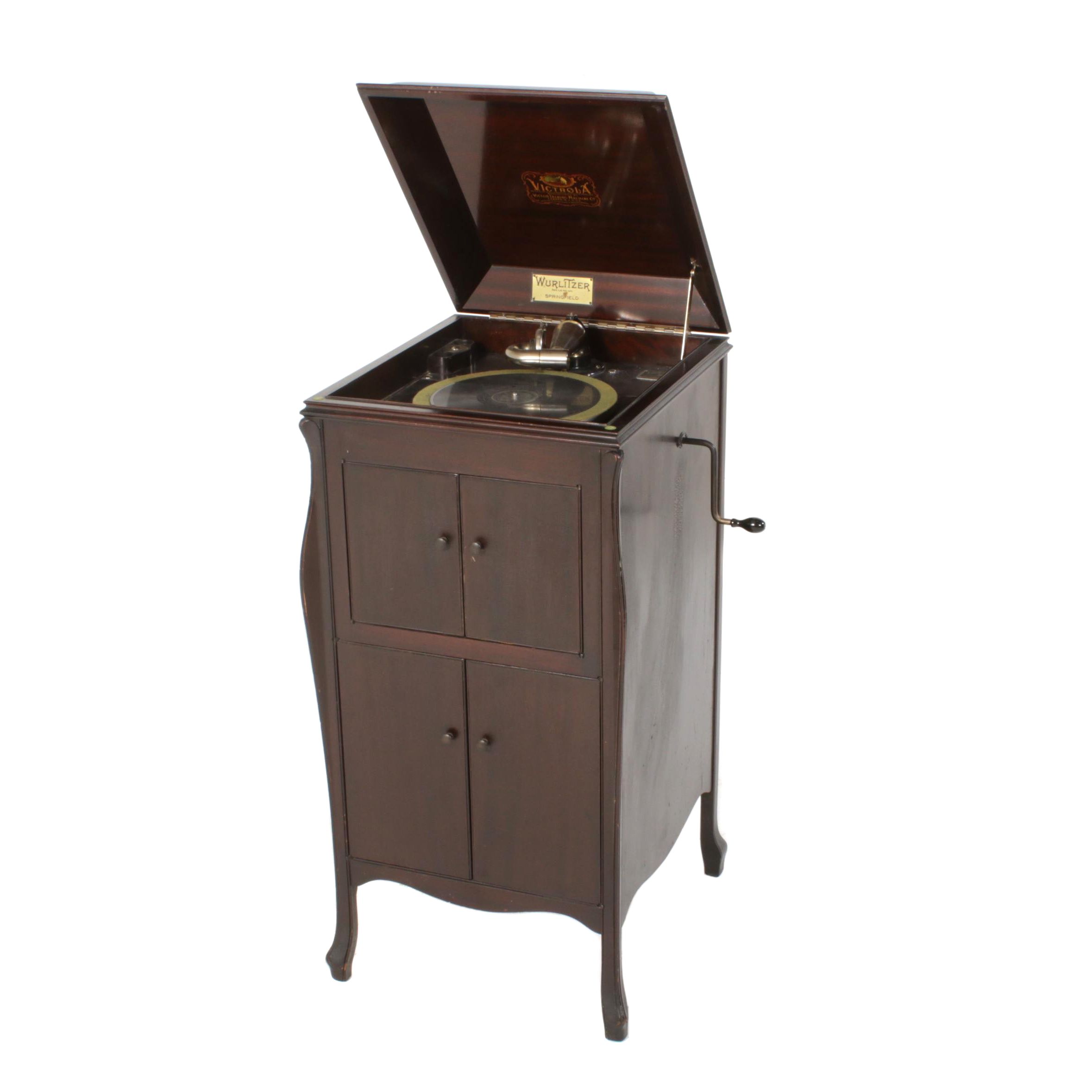 Wurlitzer Victrola "Victor Talking Machine" Mahogany Cased Phonograph, 1920s