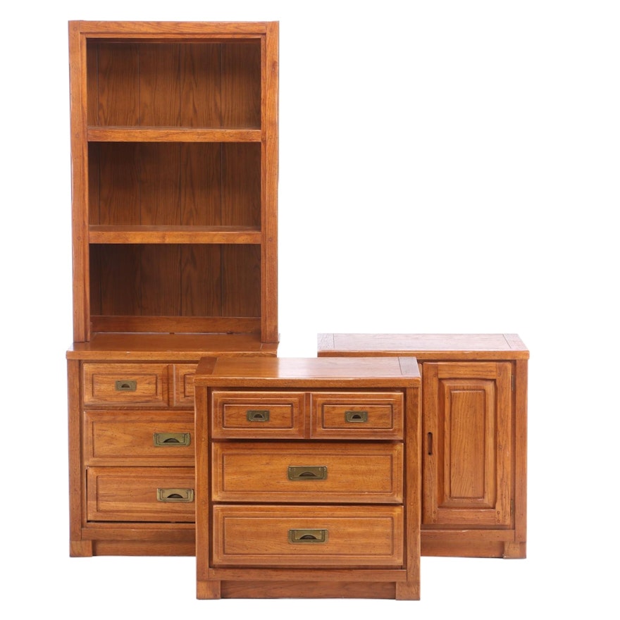 Young-Hinkle Country Oak Wall Units, Mid to Late 20th Century