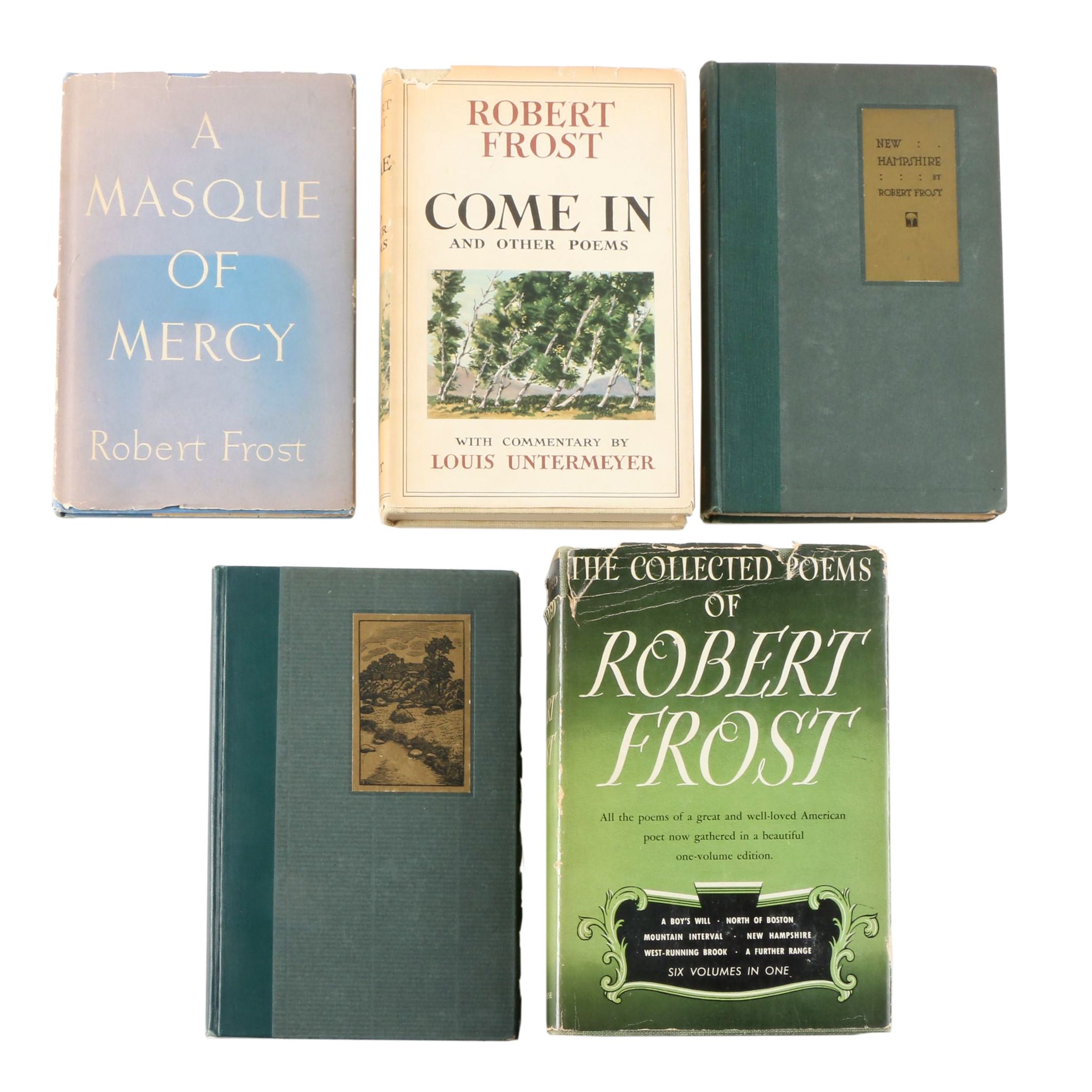 Robert Frost Poetry Books Including Signed "The Collected Poems"