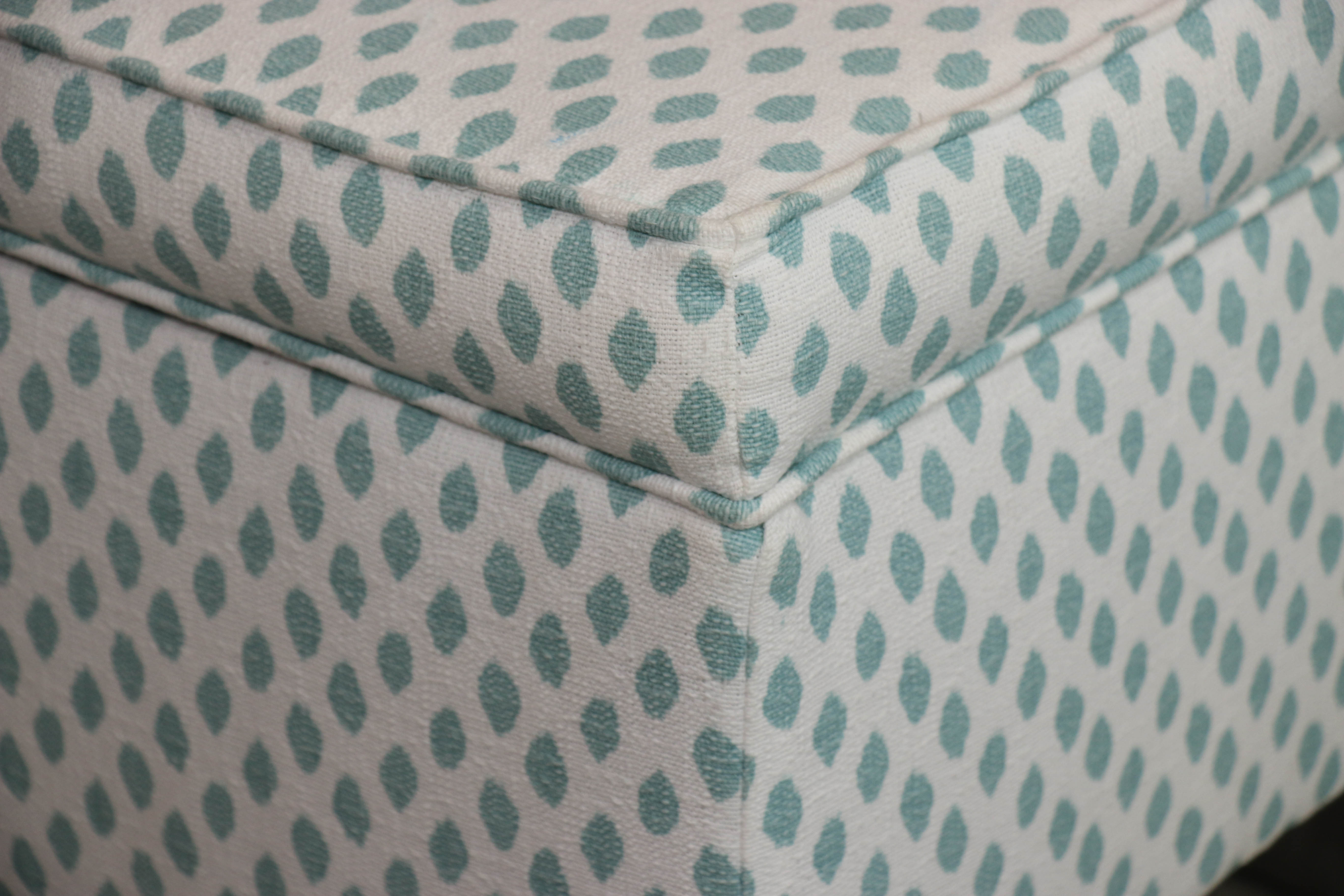 Upholstered Storage Bench on Raised Acrylic Legs, Contemporary