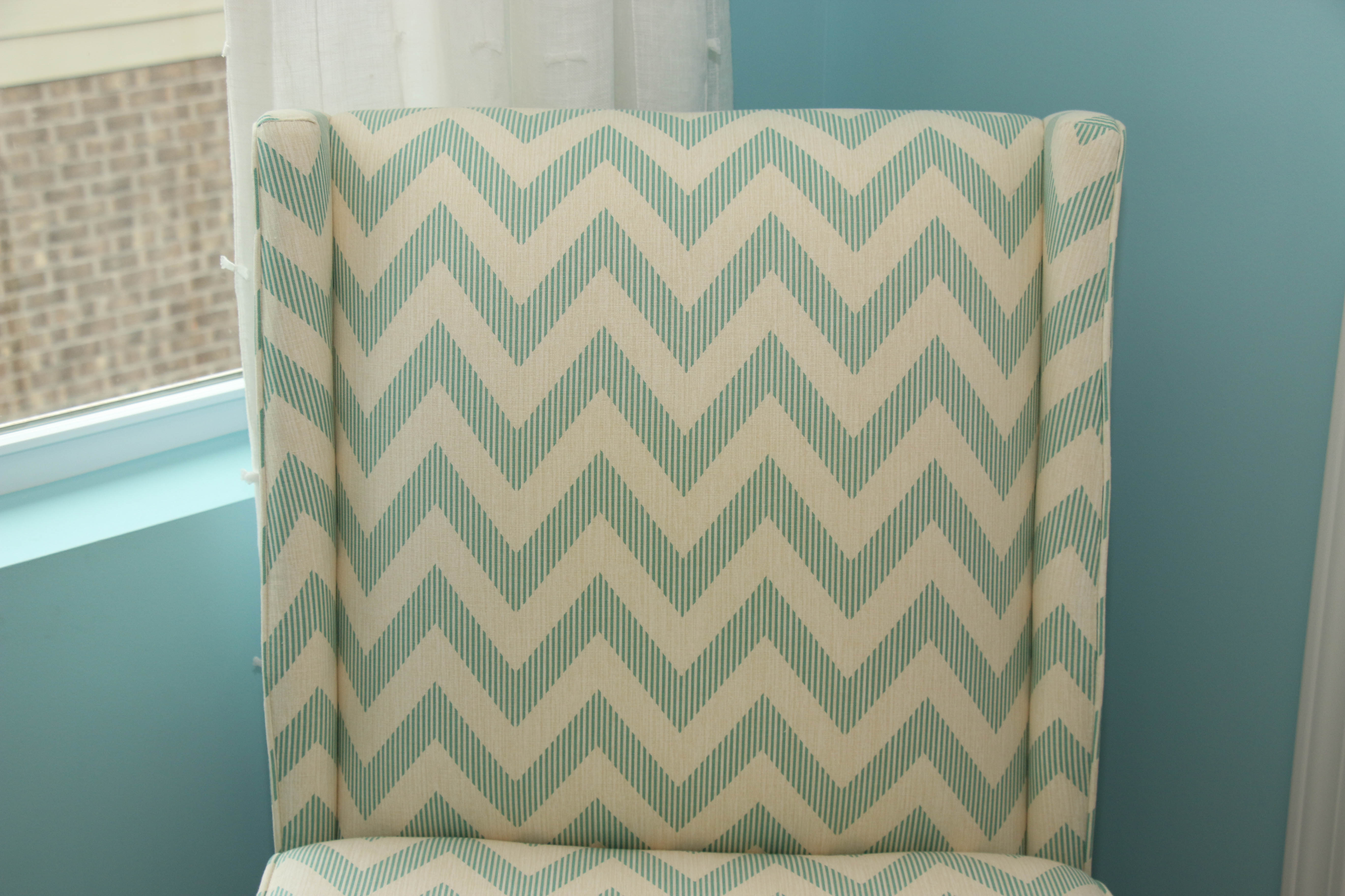 Chevron Stripe Side Chair, Contemporary