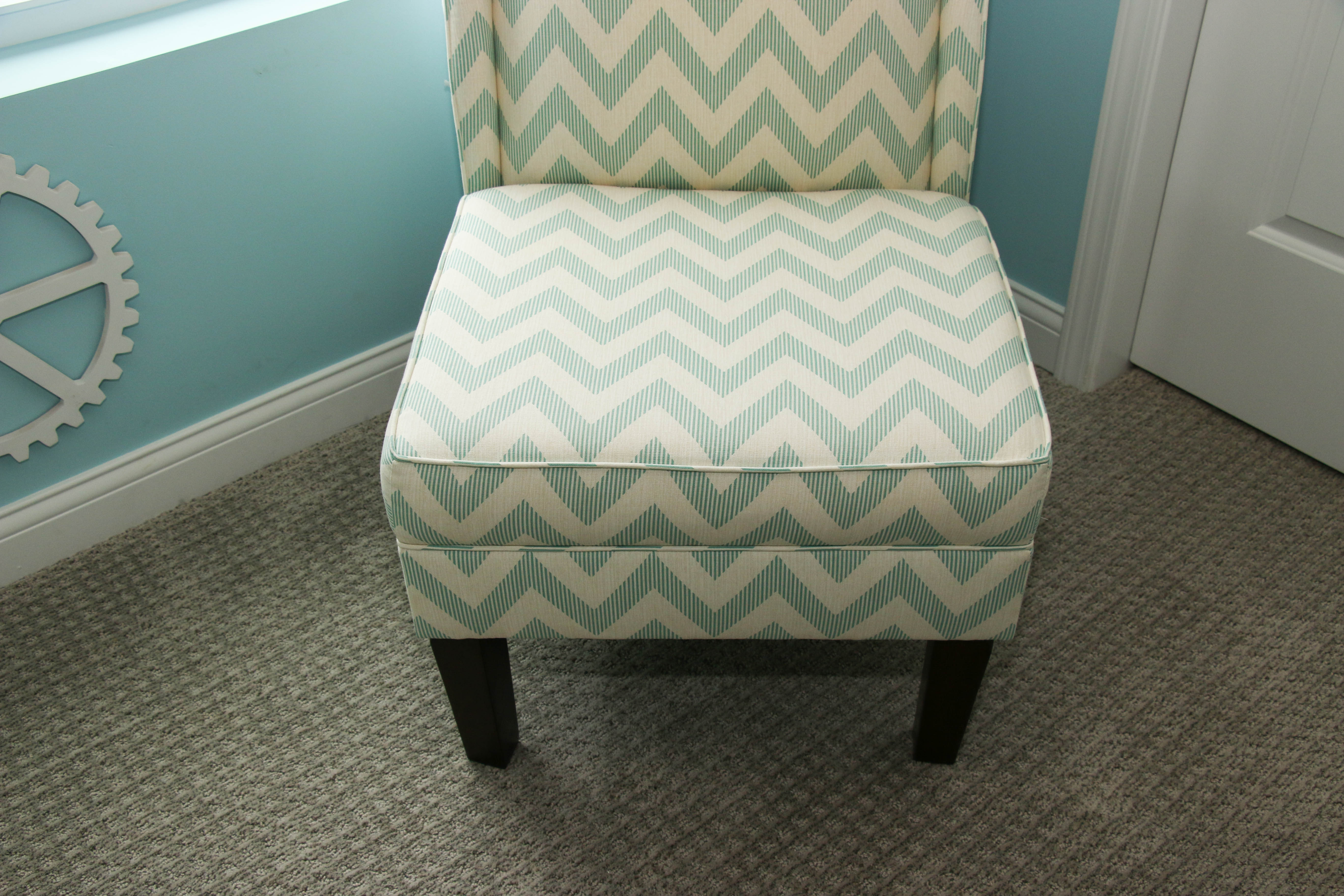 Chevron Stripe Side Chair, Contemporary
